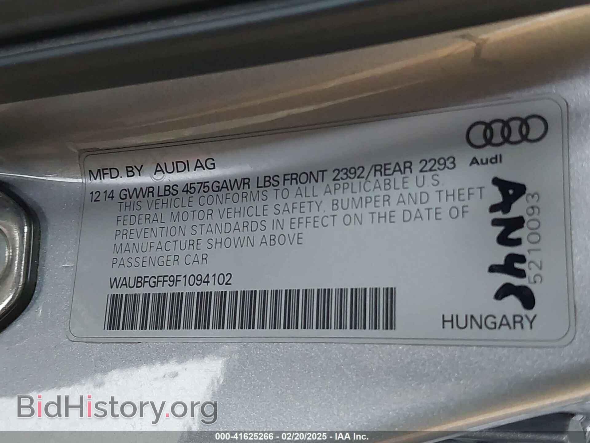 2015 AUDI A3 - VIN: WAUBFGFF9F1094102 - Фото 9
