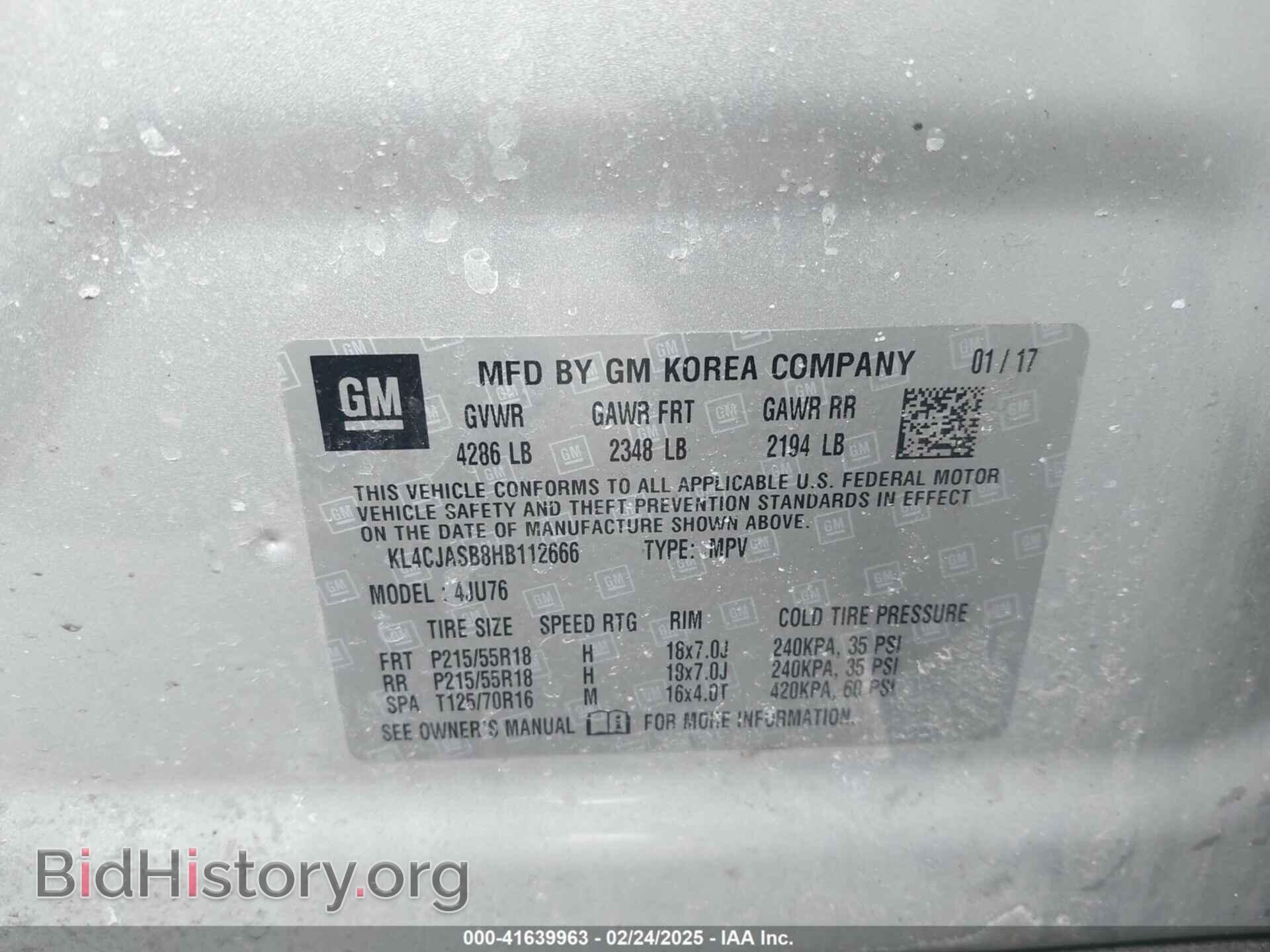 2017 BUICK ENCORE - VIN: KL4CJASB8HB112666 - Photo 9
