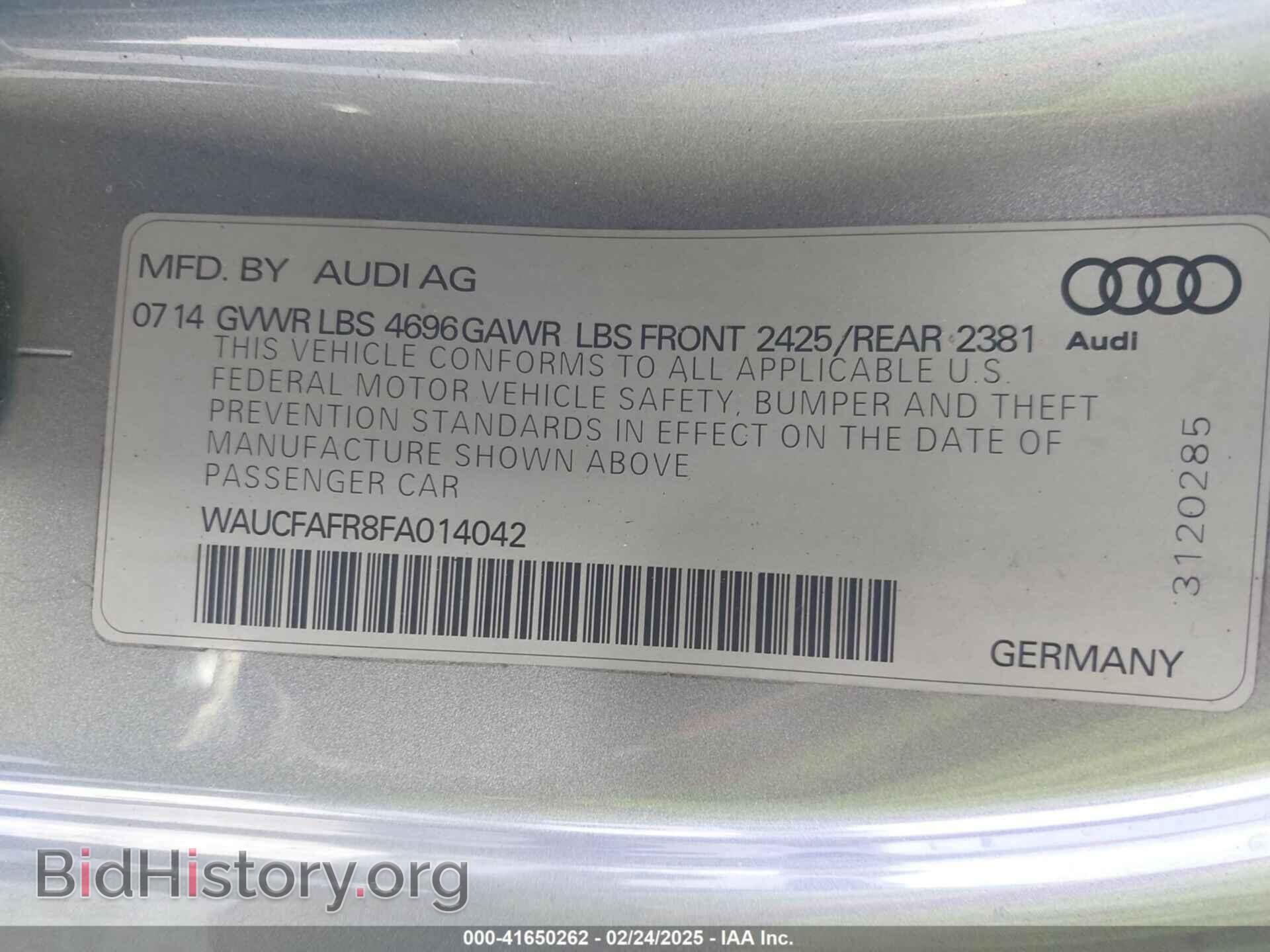 2015 AUDI A5 - VIN: WAUCFAFR8FA014042 - Photo 9