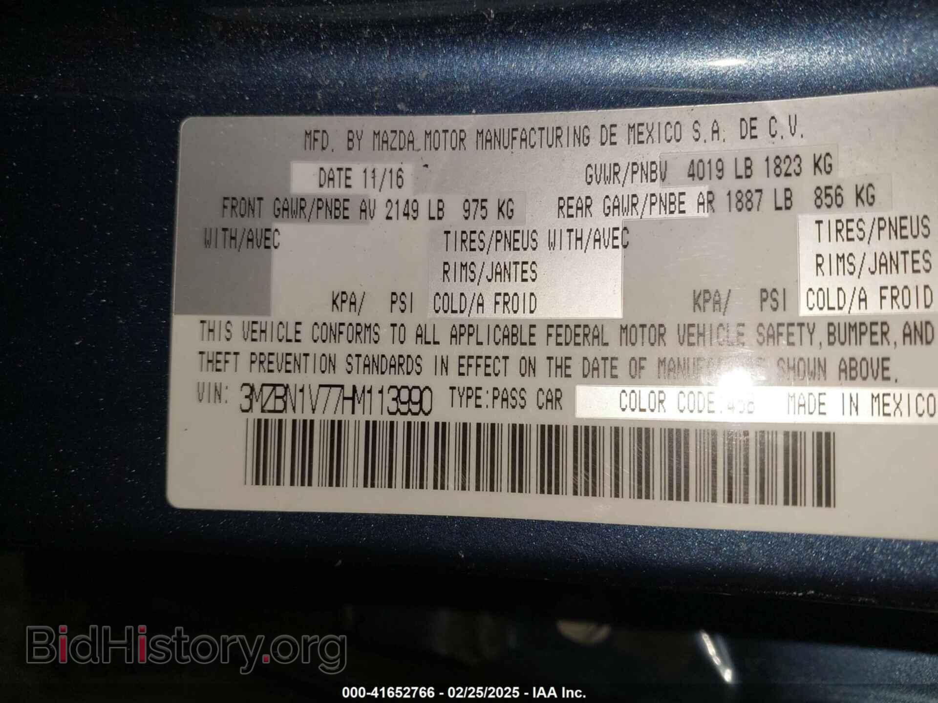 2017 MAZDA MAZDA3 - VIN: 3MZBN1V77HM113990 - Фото 9