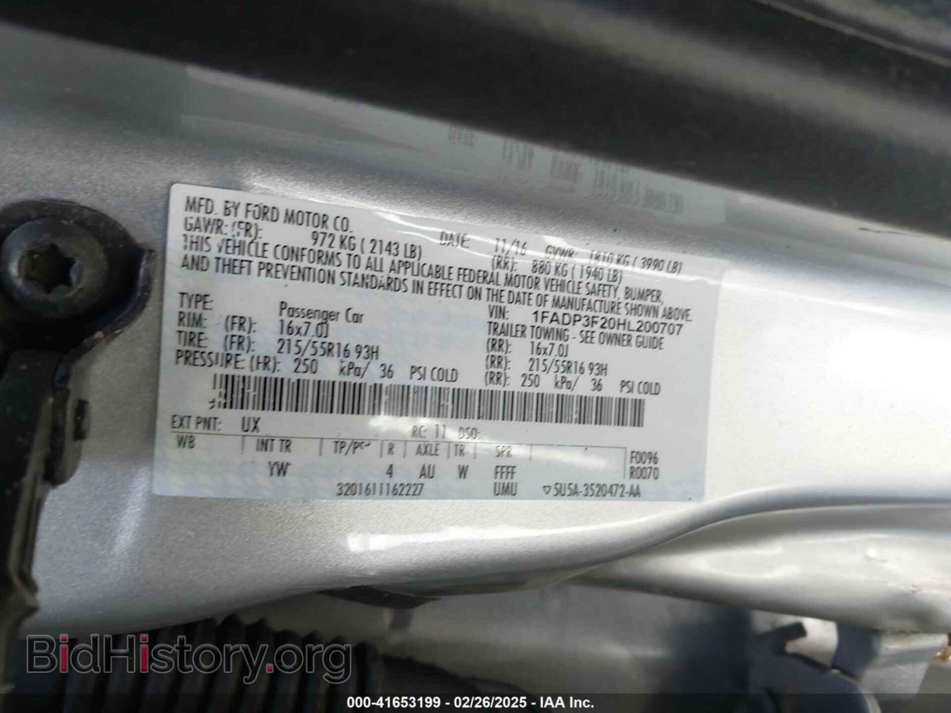 2017 FORD FOCUS - VIN: 1FADP3F20HL200707 - Photo 9