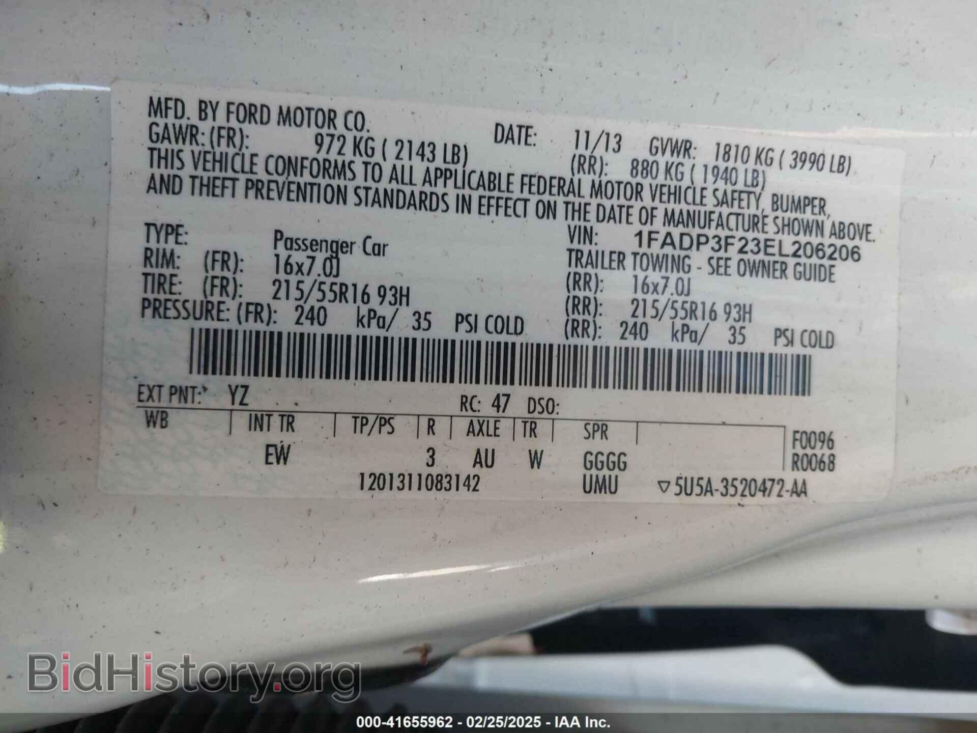 2014 FORD FOCUS - VIN: 1FADP3F23EL206206 - Photo 9