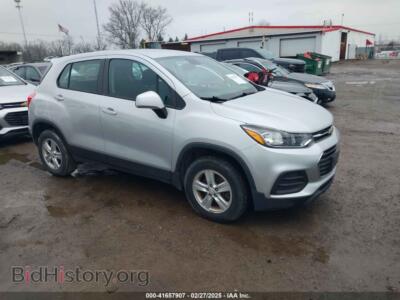 2020 Chevrolet TRAX AWD LS, silver — VIN 3GNCJNSBXLL112258, IAAI