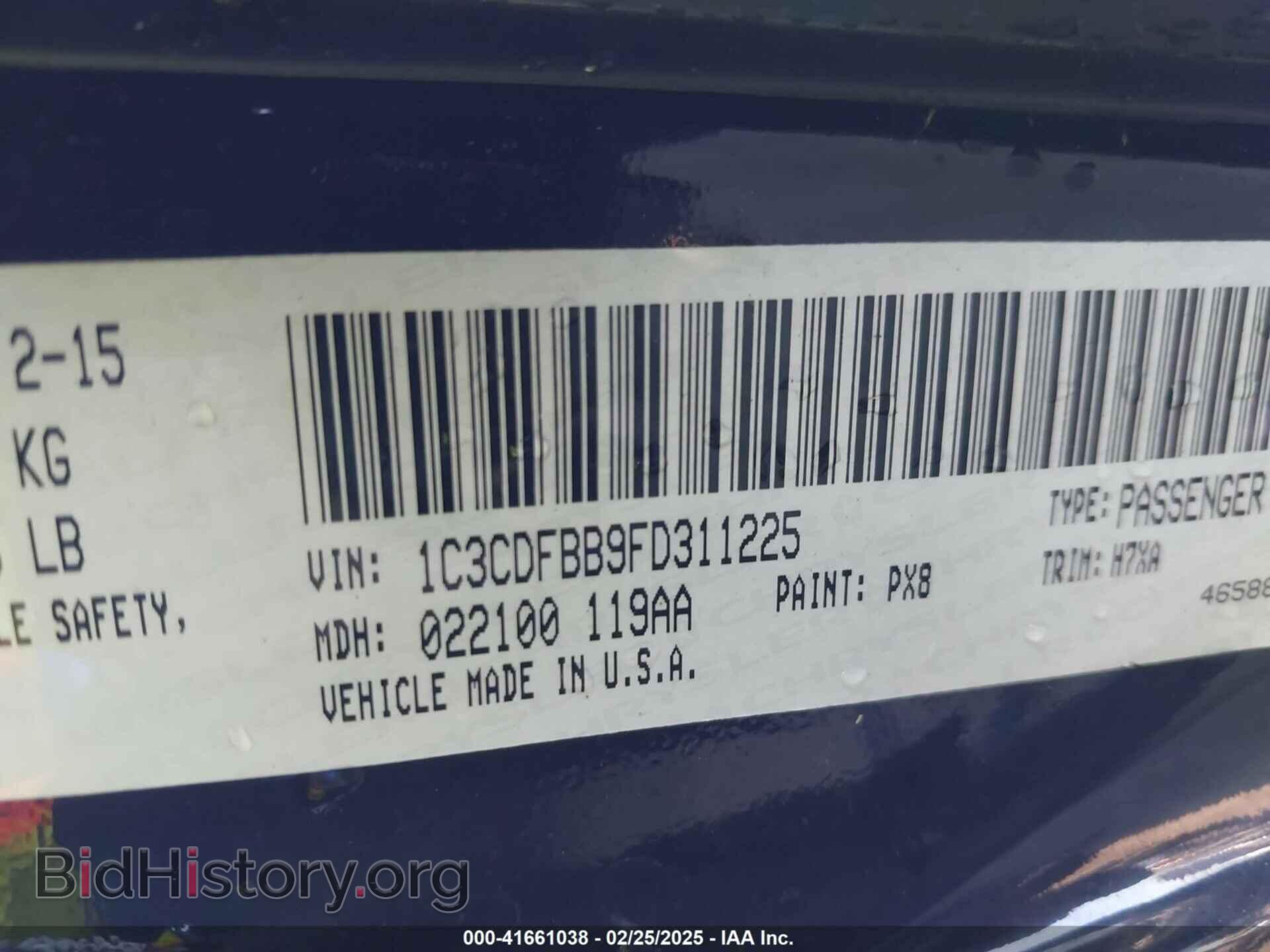 2015 DODGE DART - VIN: 1C3CDFBB9FD311225 - Фото 9