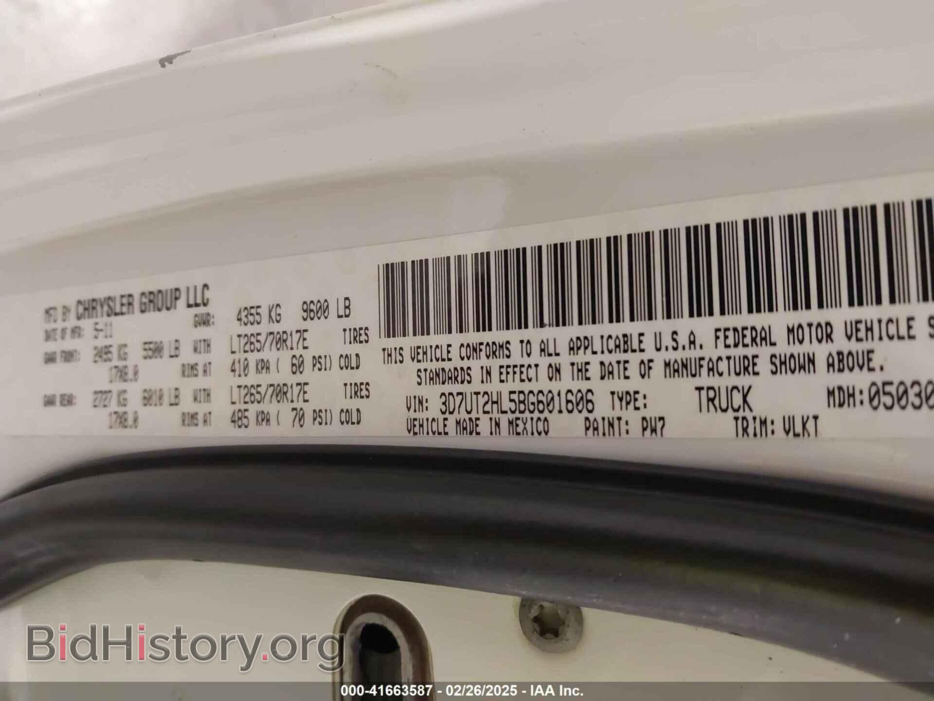 2011 RAM RAM 2500 - VIN: 3D7UT2HL5BG601606 - Photo 9