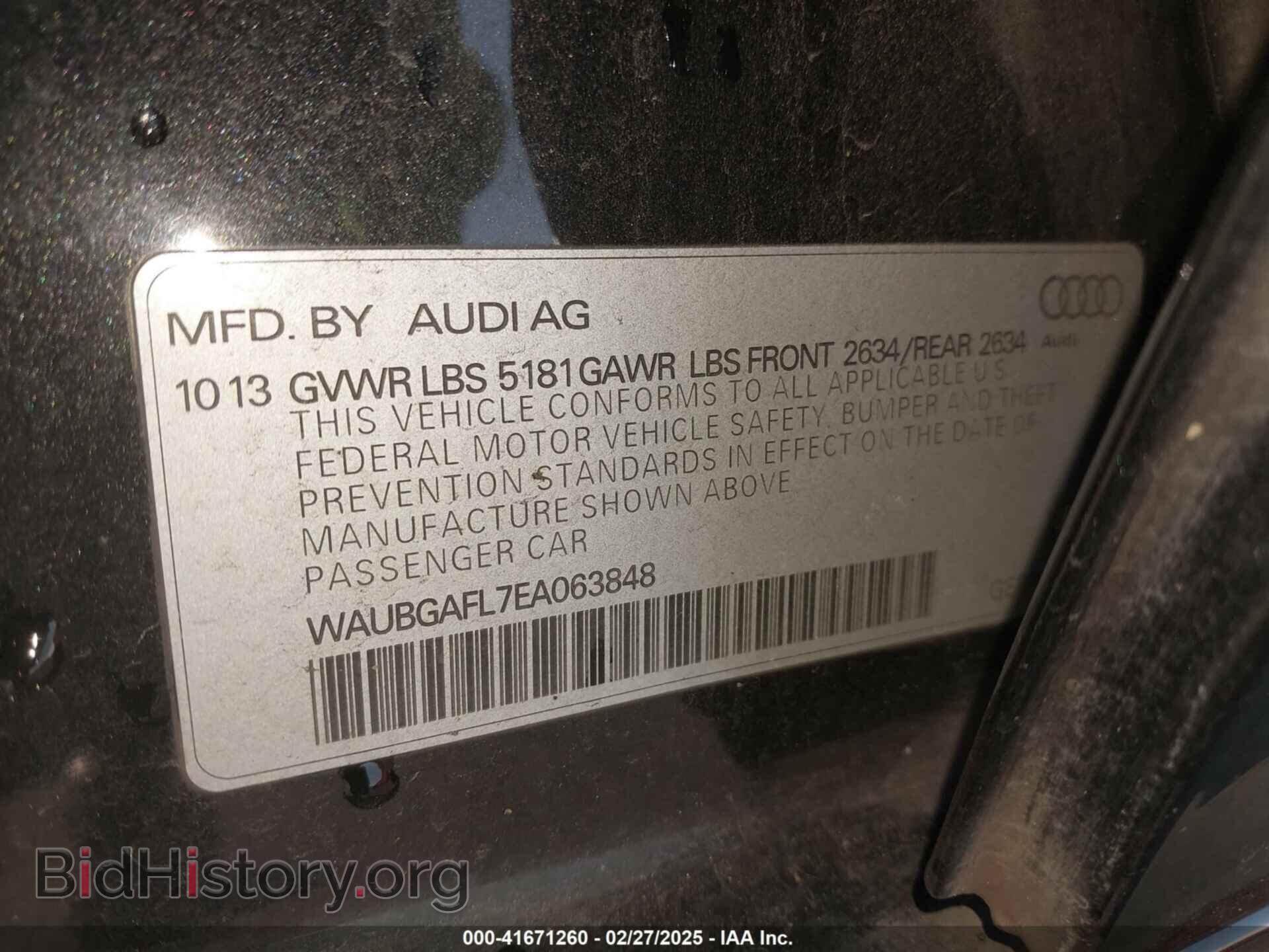 2014 AUDI S4 - VIN: WAUBGAFL7EA063848 - Photo 9
