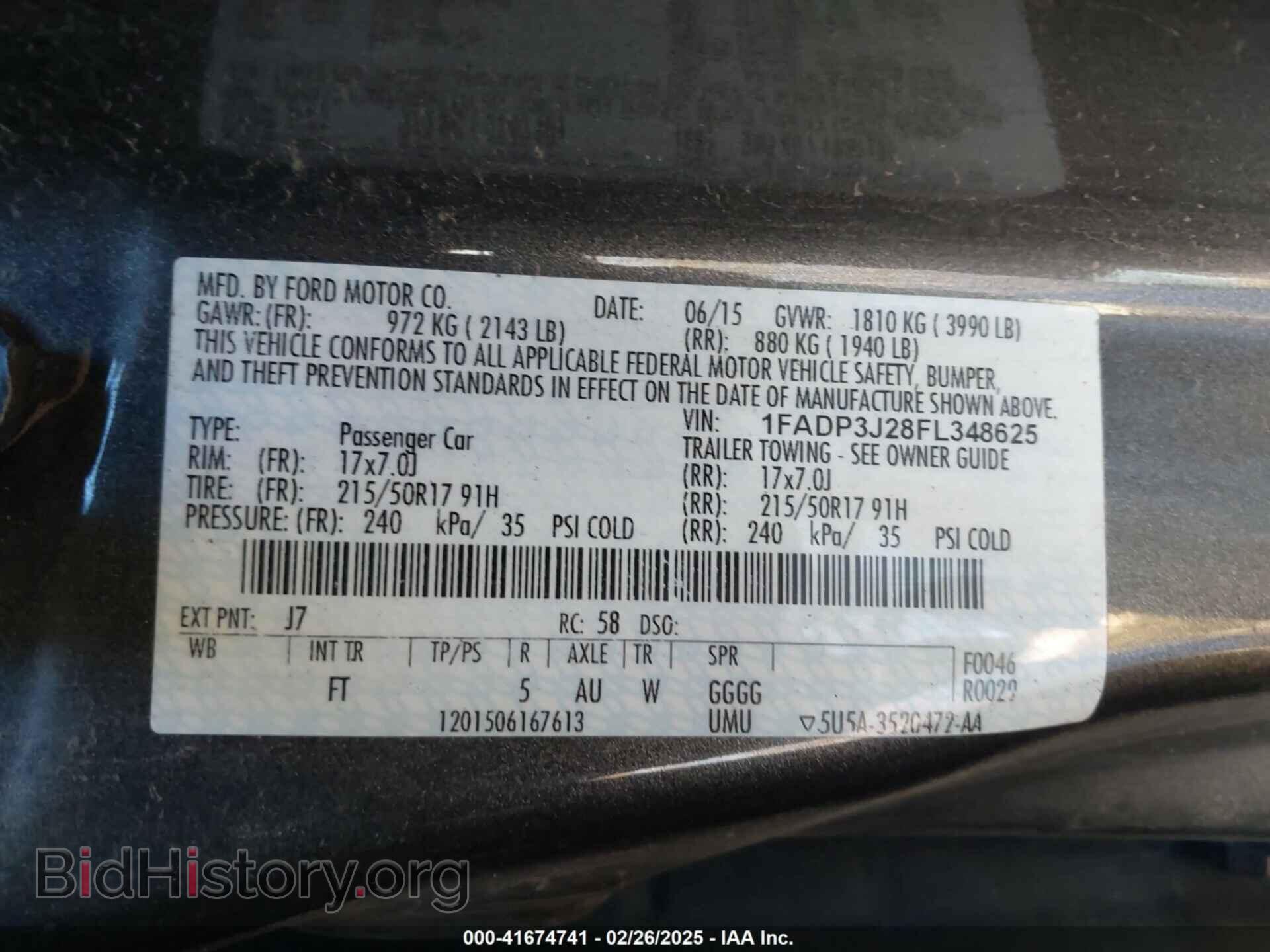 2015 FORD FOCUS - VIN: 1FADP3J28FL348625 - Photo 9