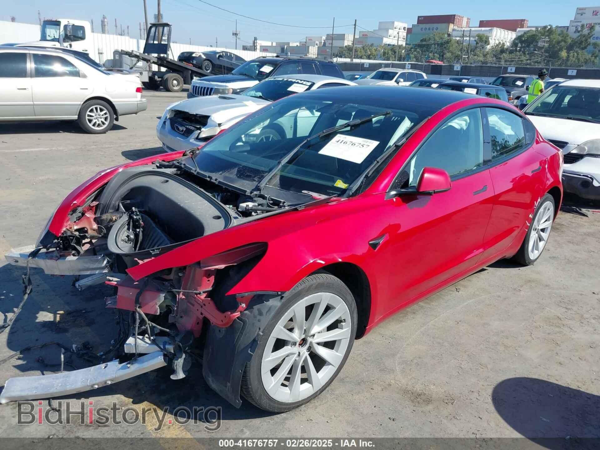 2022 TESLA MODEL 3 - VIN: 5YJ3E1EB4NF187475 - Фото 2