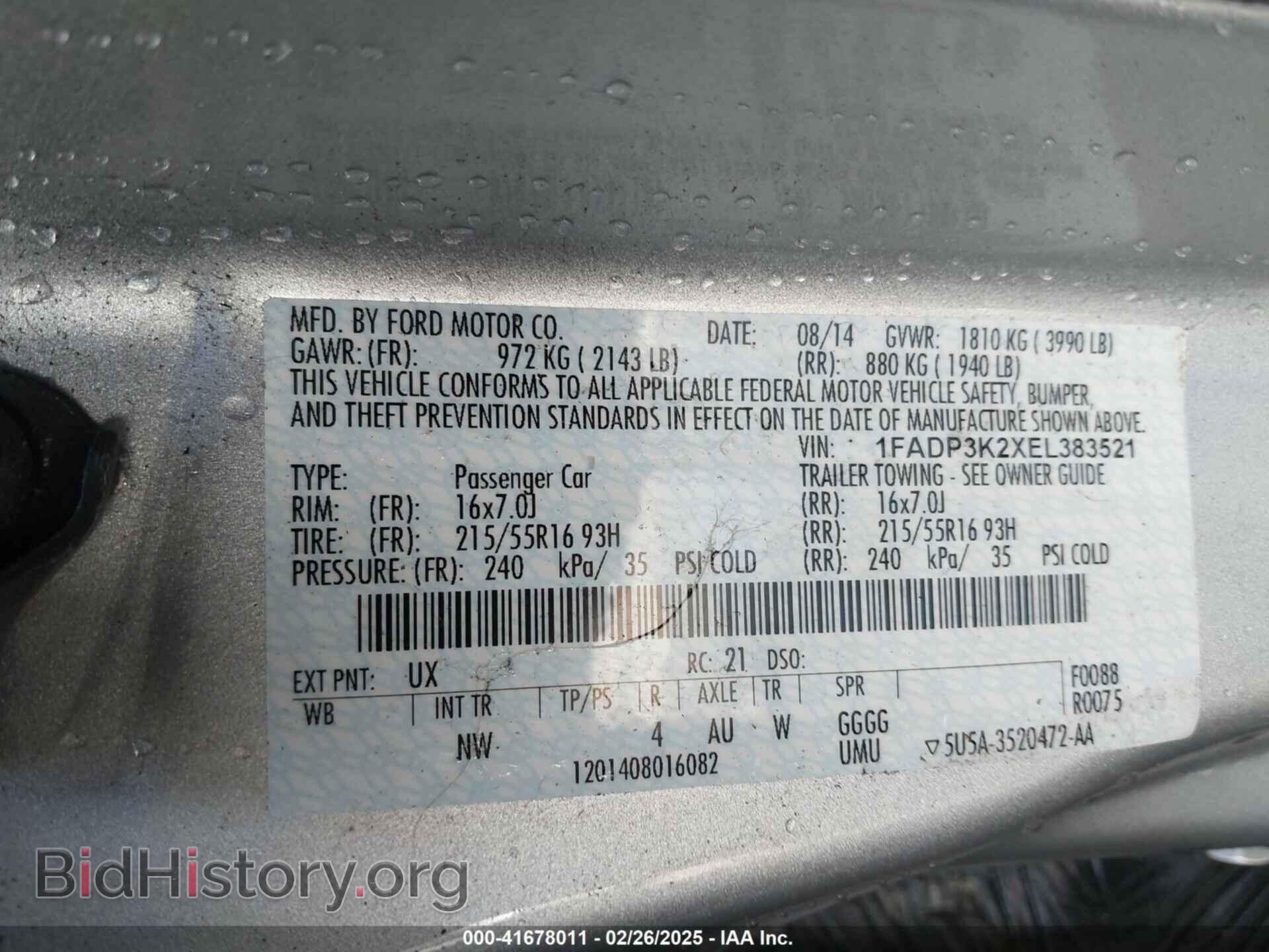 2014 FORD FOCUS - VIN: 1FADP3K2XEL383521 - Photo 9