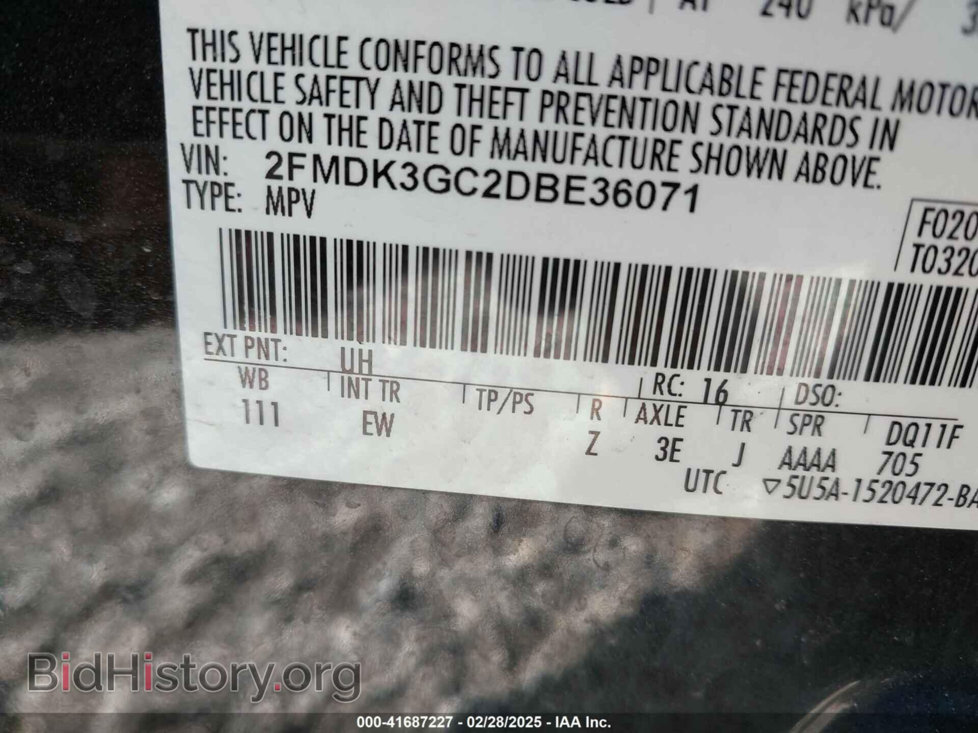 2013 FORD EDGE - VIN: 2FMDK3GC2DBE36071 - Фото 9
