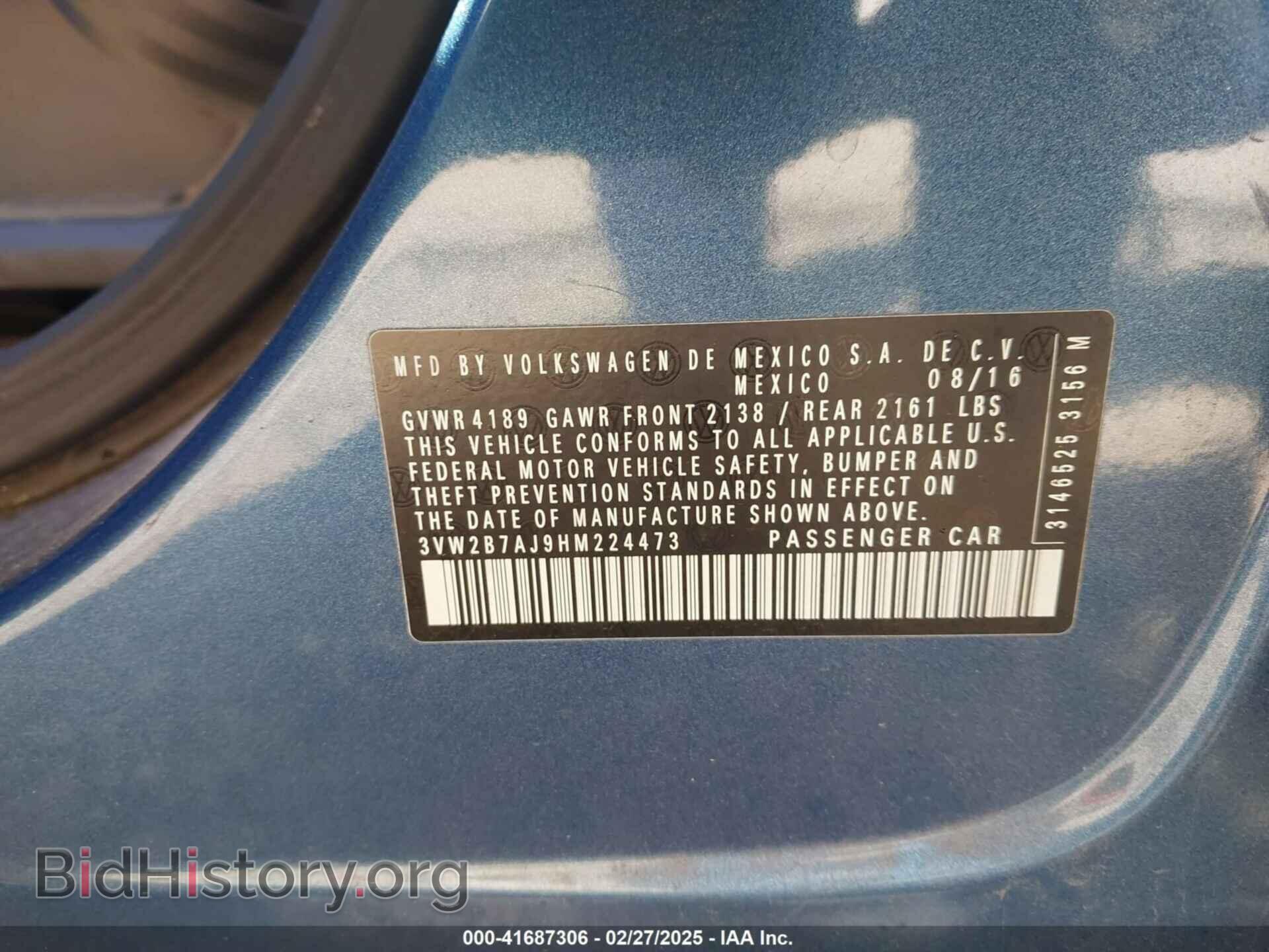 2017 VOLKSWAGEN JETTA - VIN: 3VW2B7AJ9HM224473 - Фото 9