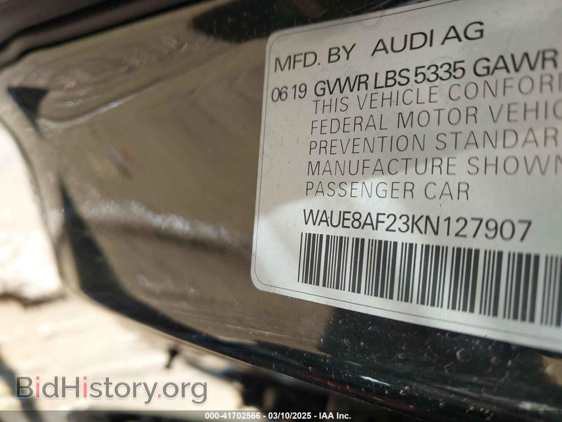 2019 AUDI A6 - VIN: WAUE8AF23KN127907 - Фото 9