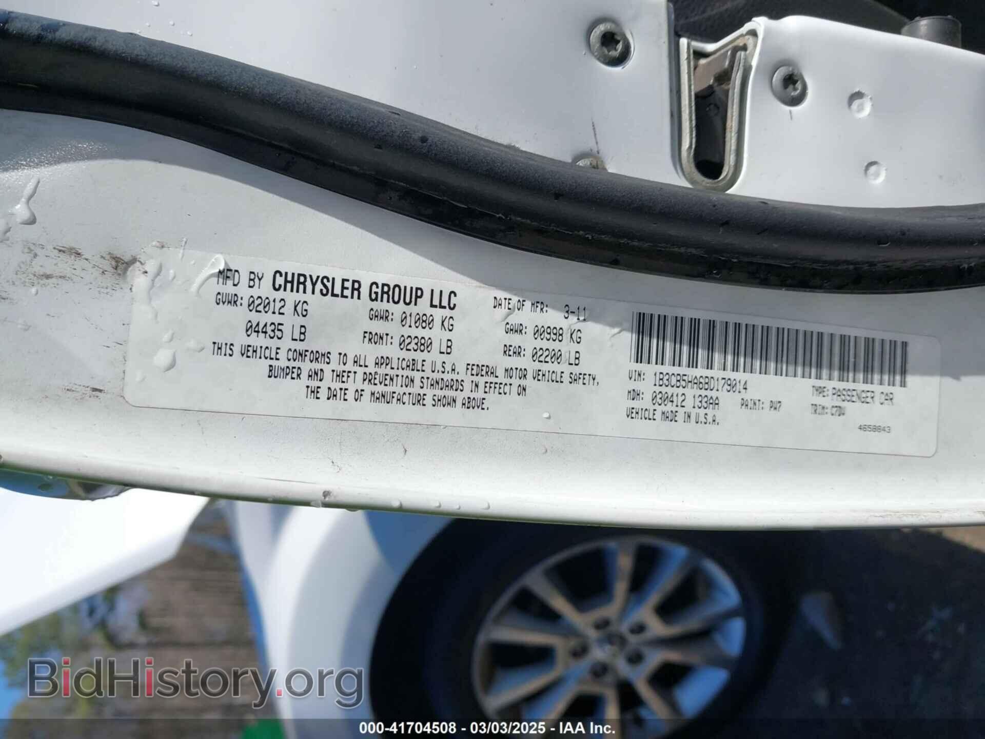 2011 DODGE CALIBER - VIN: 1B3CB5HA6BD179014 - Фото 9