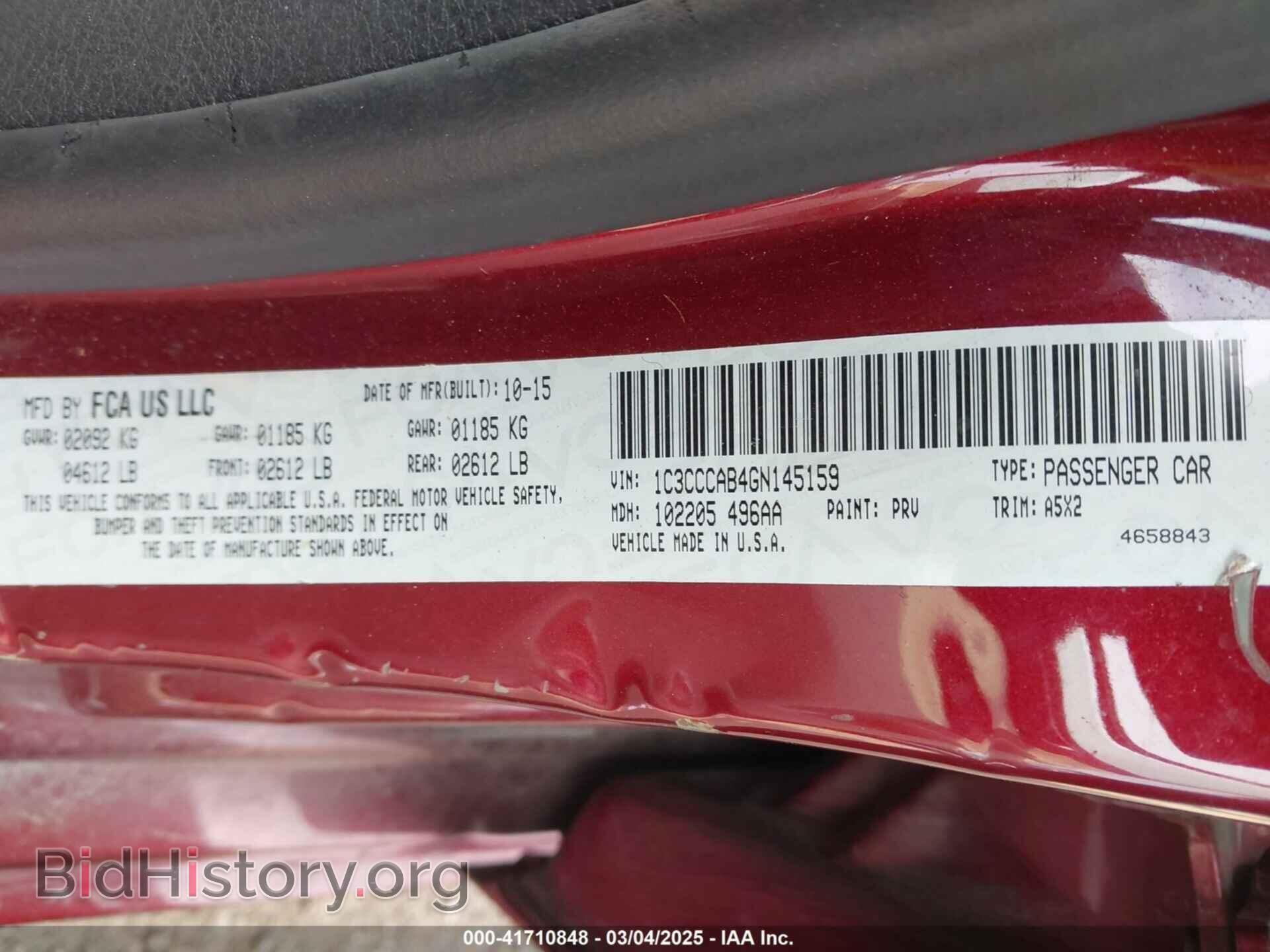 2016 CHRYSLER 200 - VIN: 1C3CCCAB4GN145159 - Фото 9
