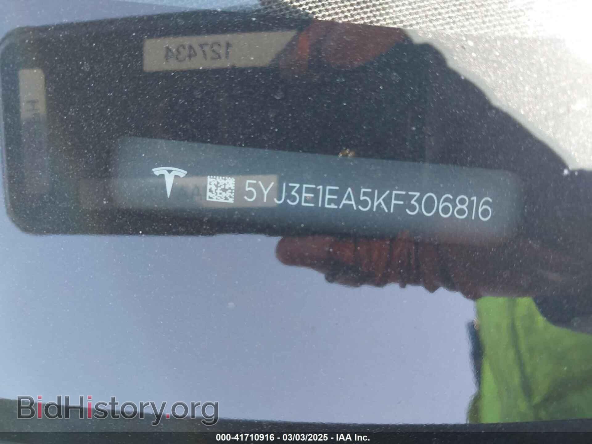 2019 TESLA MODEL 3 - VIN: 5YJ3E1EA5KF306816 - Фото 9