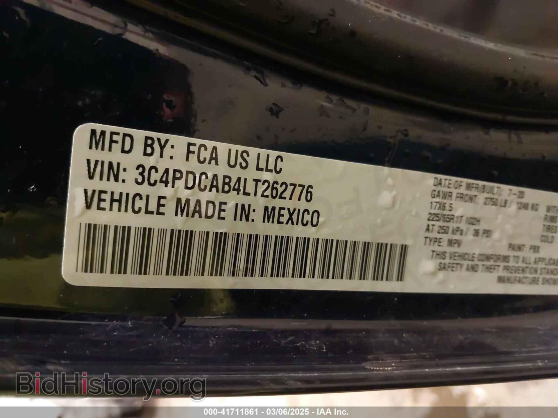 2020 DODGE JOURNEY - VIN: 3C4PDCAB4LT262776 - Фото 9