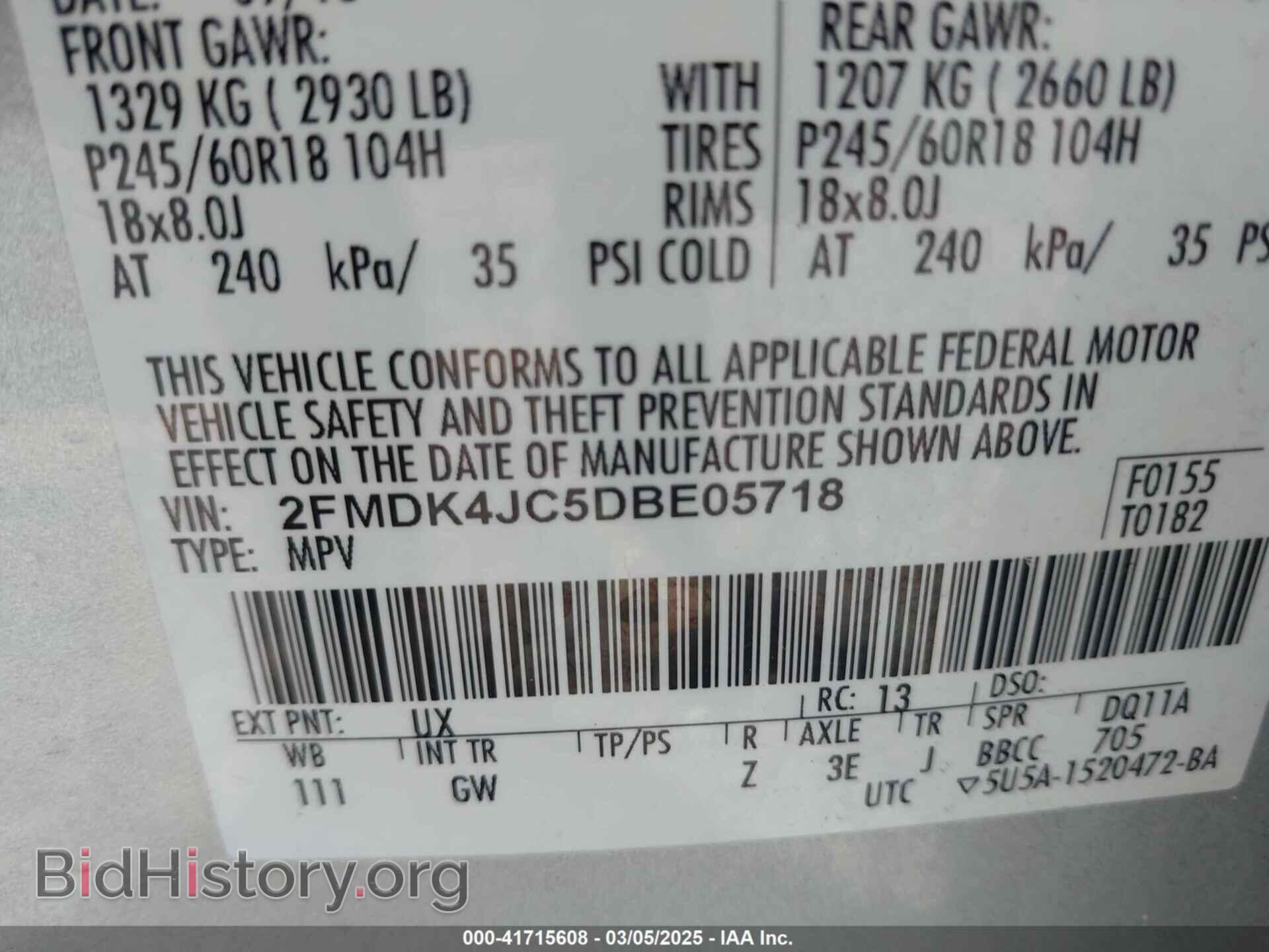 2013 FORD EDGE - VIN: 2FMDK4JC5DBE05718 - Photo 9