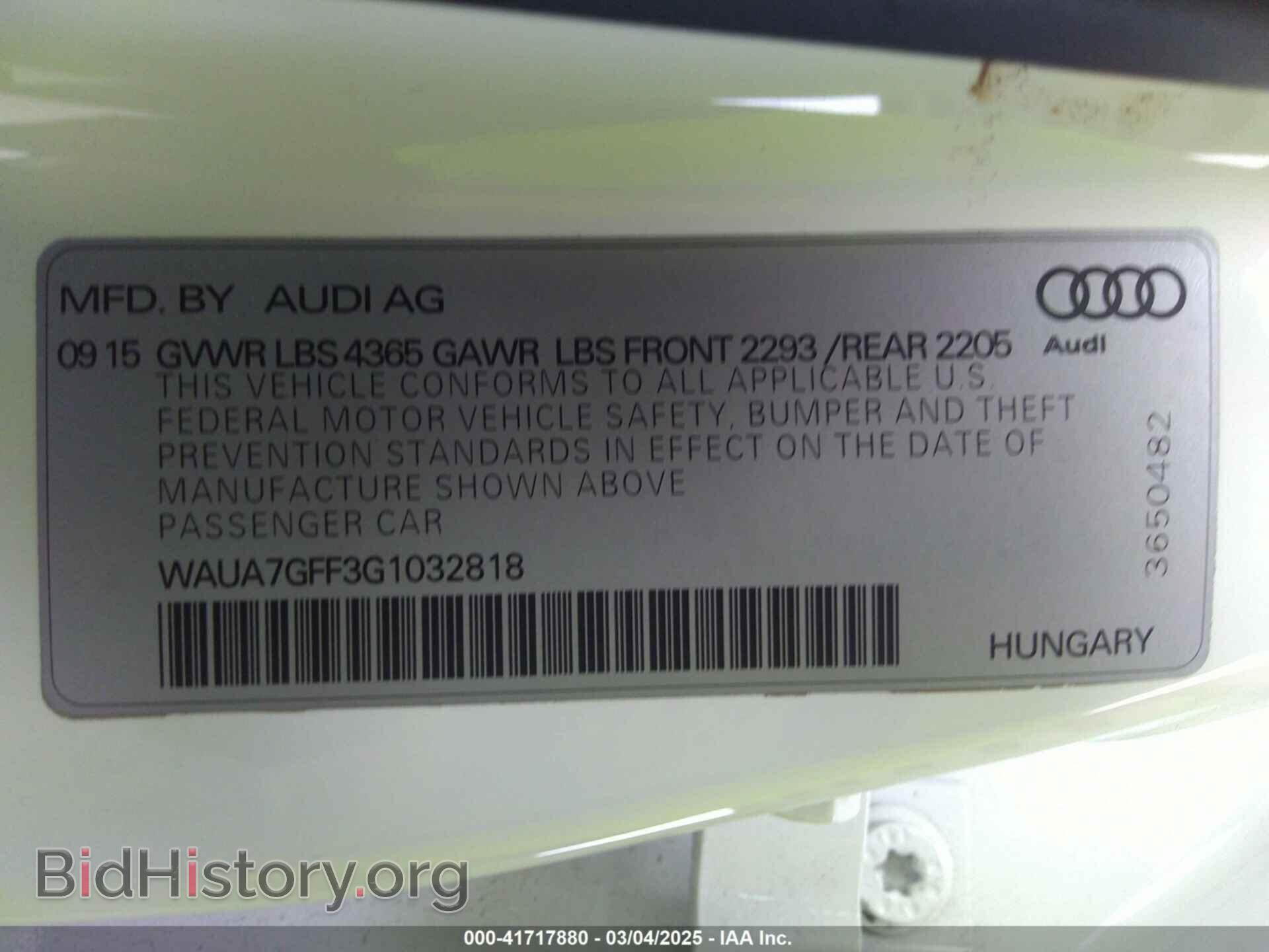 2016 AUDI A3 - VIN: WAUA7GFF3G1032818 - Фото 9