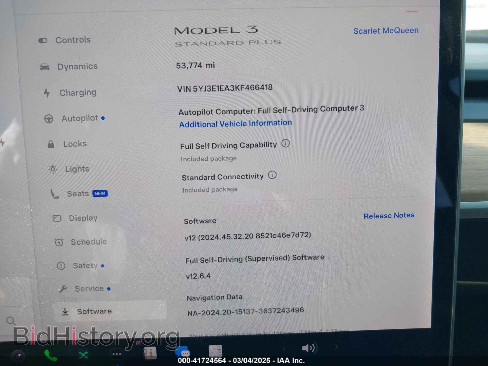 2019 TESLA MODEL 3 - VIN: 5YJ3E1EA3KF466418 - Фото 7