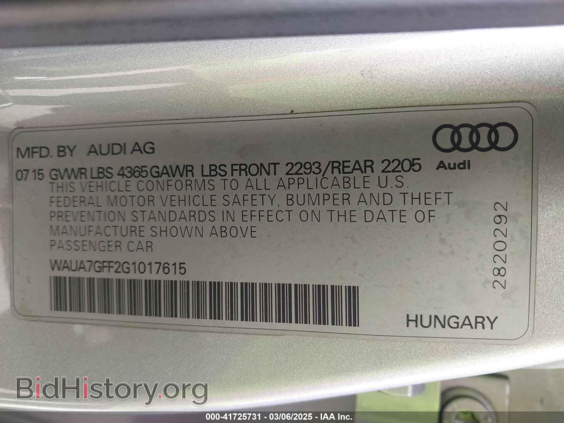 2016 AUDI A3 - VIN: WAUA7GFF2G1017615 - Фото 9