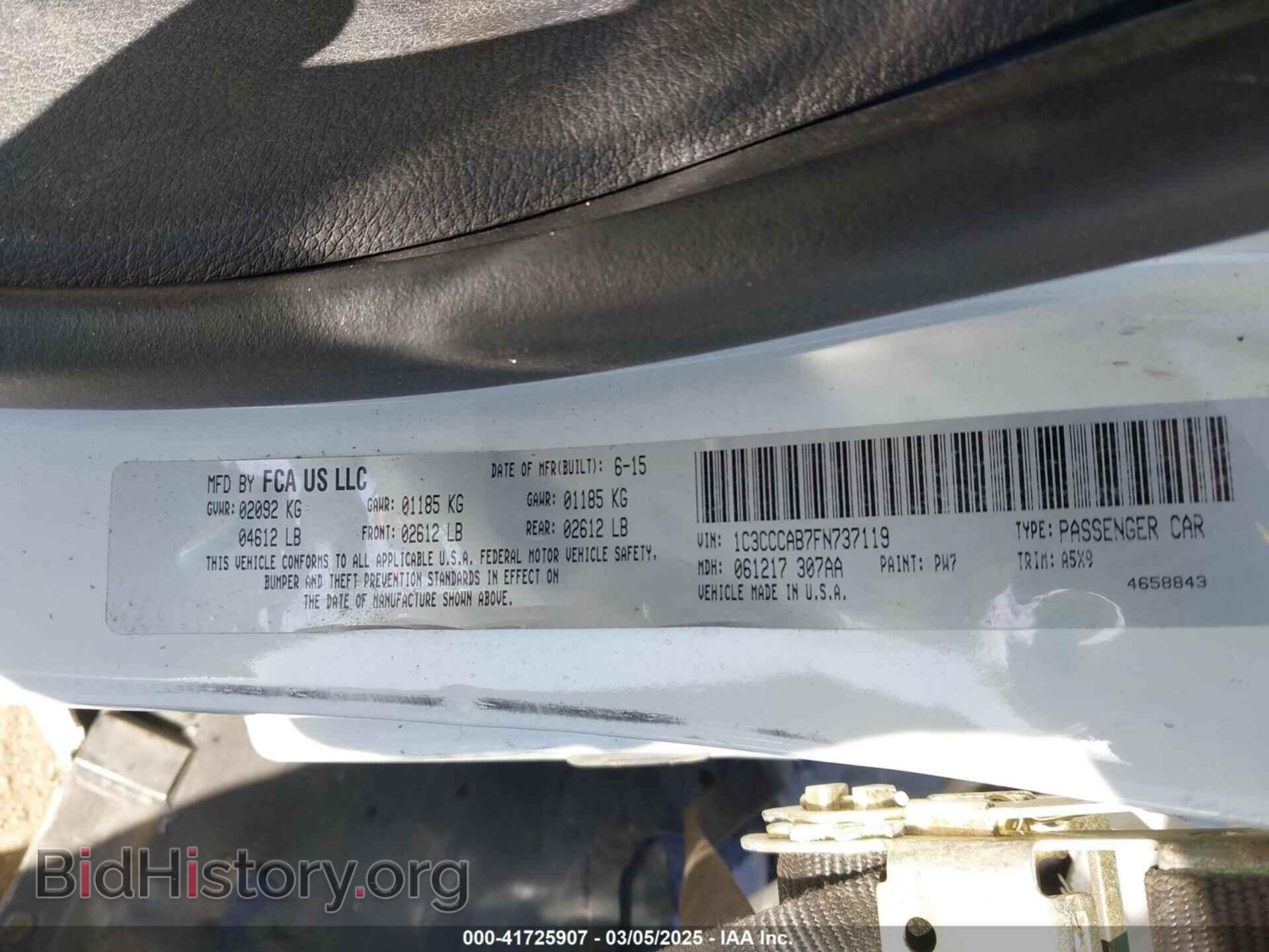 2015 CHRYSLER 200 - VIN: 1C3CCCAB7FN737119 - Фото 9