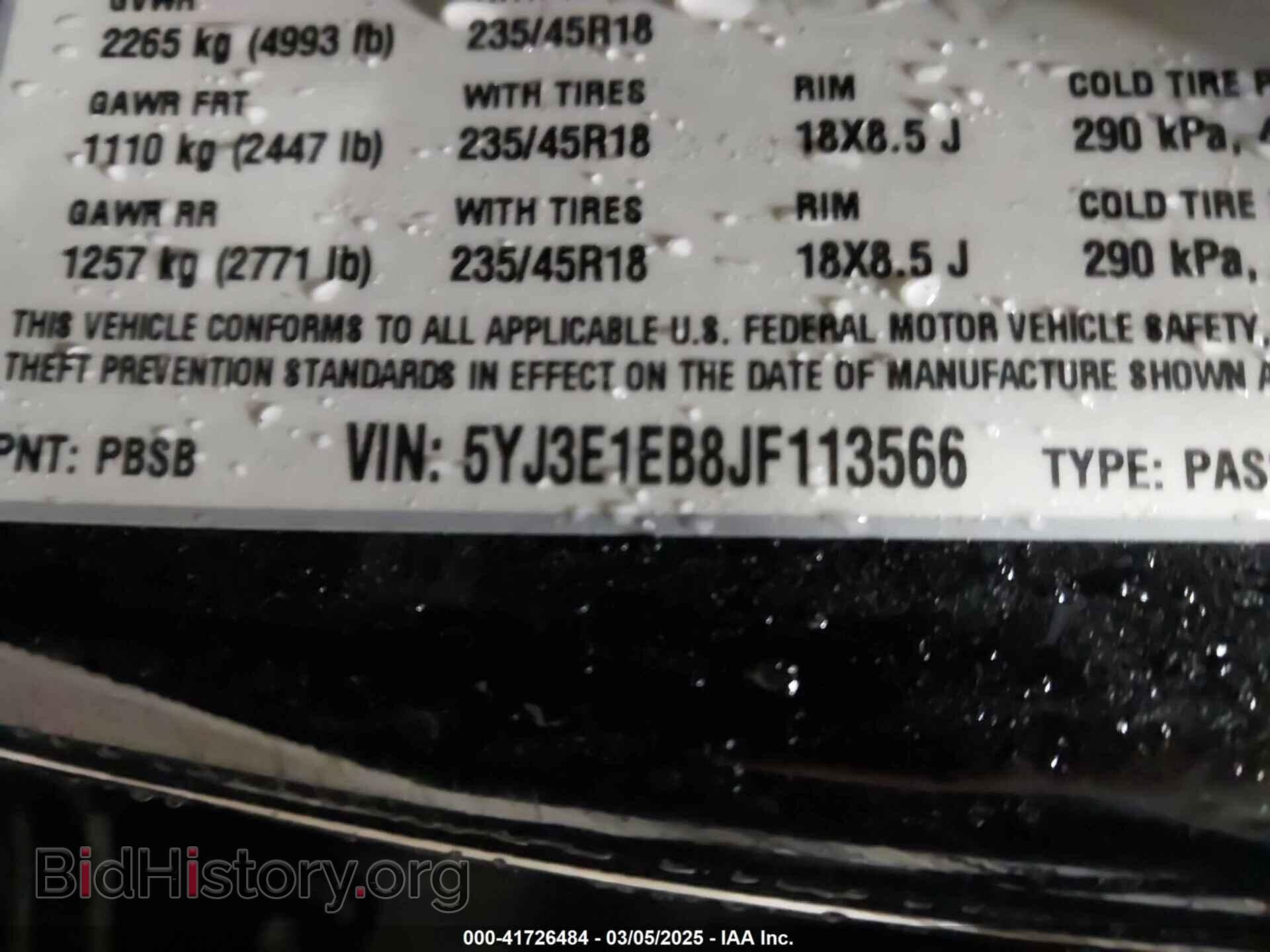 2018 TESLA MODEL 3 - VIN: 5YJ3E1EB8JF113566 - Фото 9