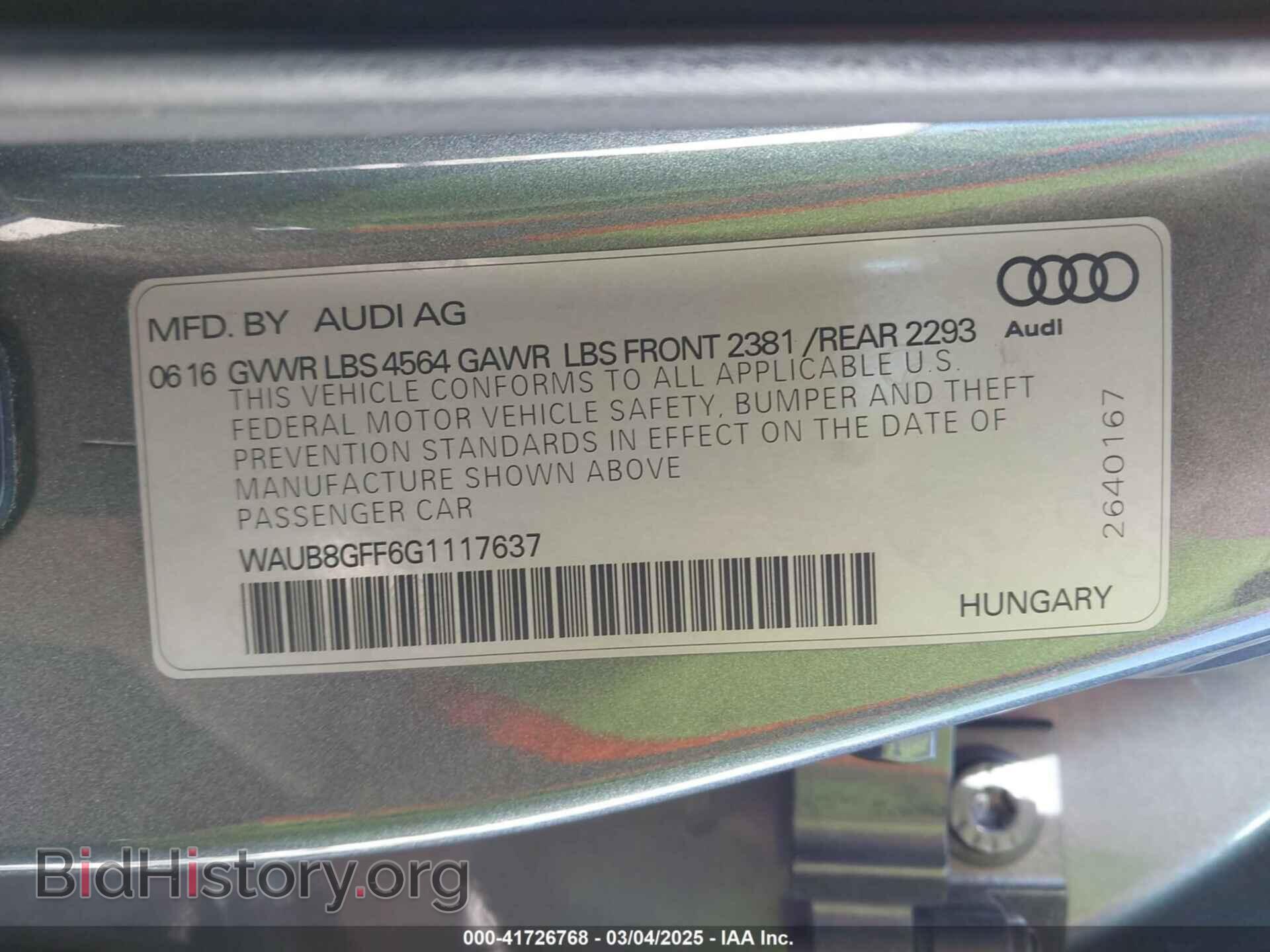 2016 AUDI A3 - VIN: WAUB8GFF6G1117637 - Фото 9