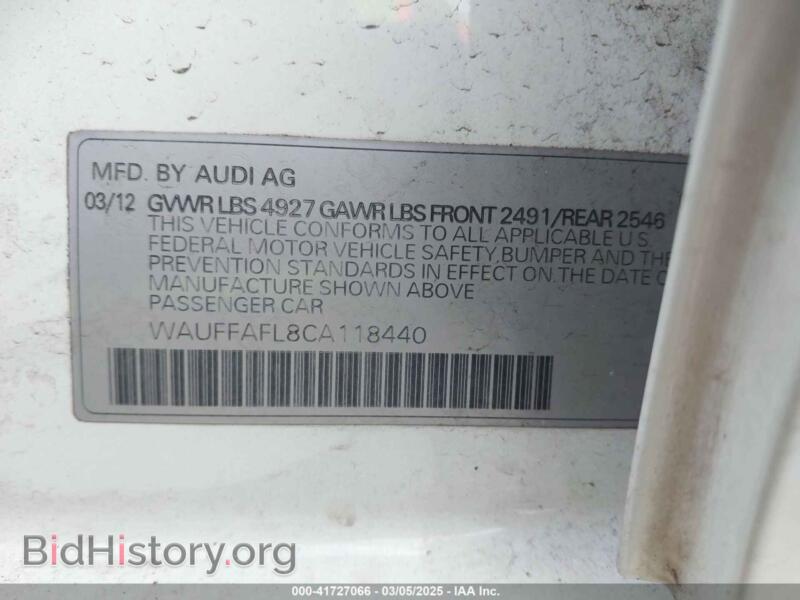 2012 Audi A4 (VIN WAUFFAFL8CA118440) — photo 9 of 12