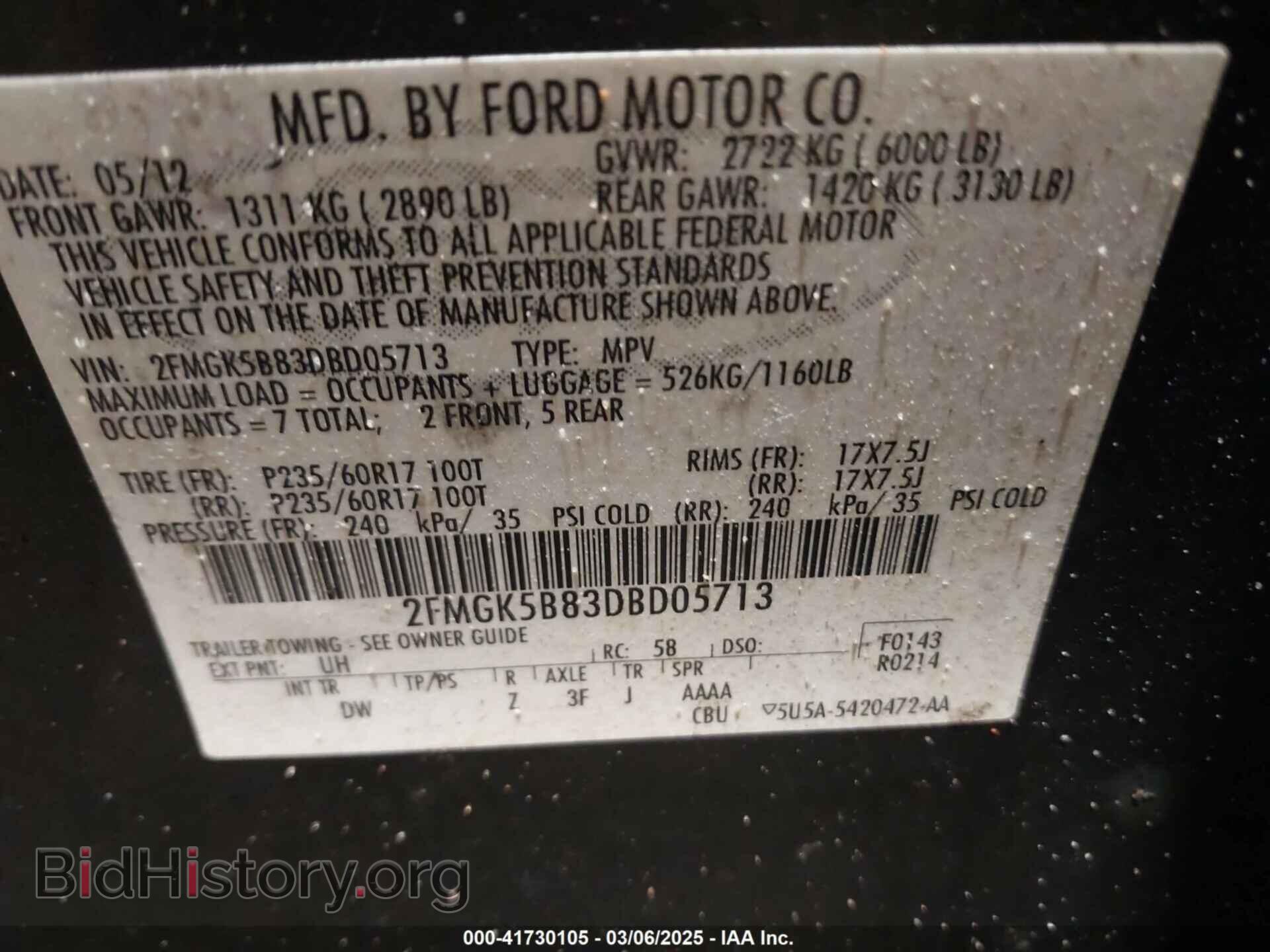 2013 FORD FLEX - VIN: 2FMGK5B83DBD05713 - Photo 9