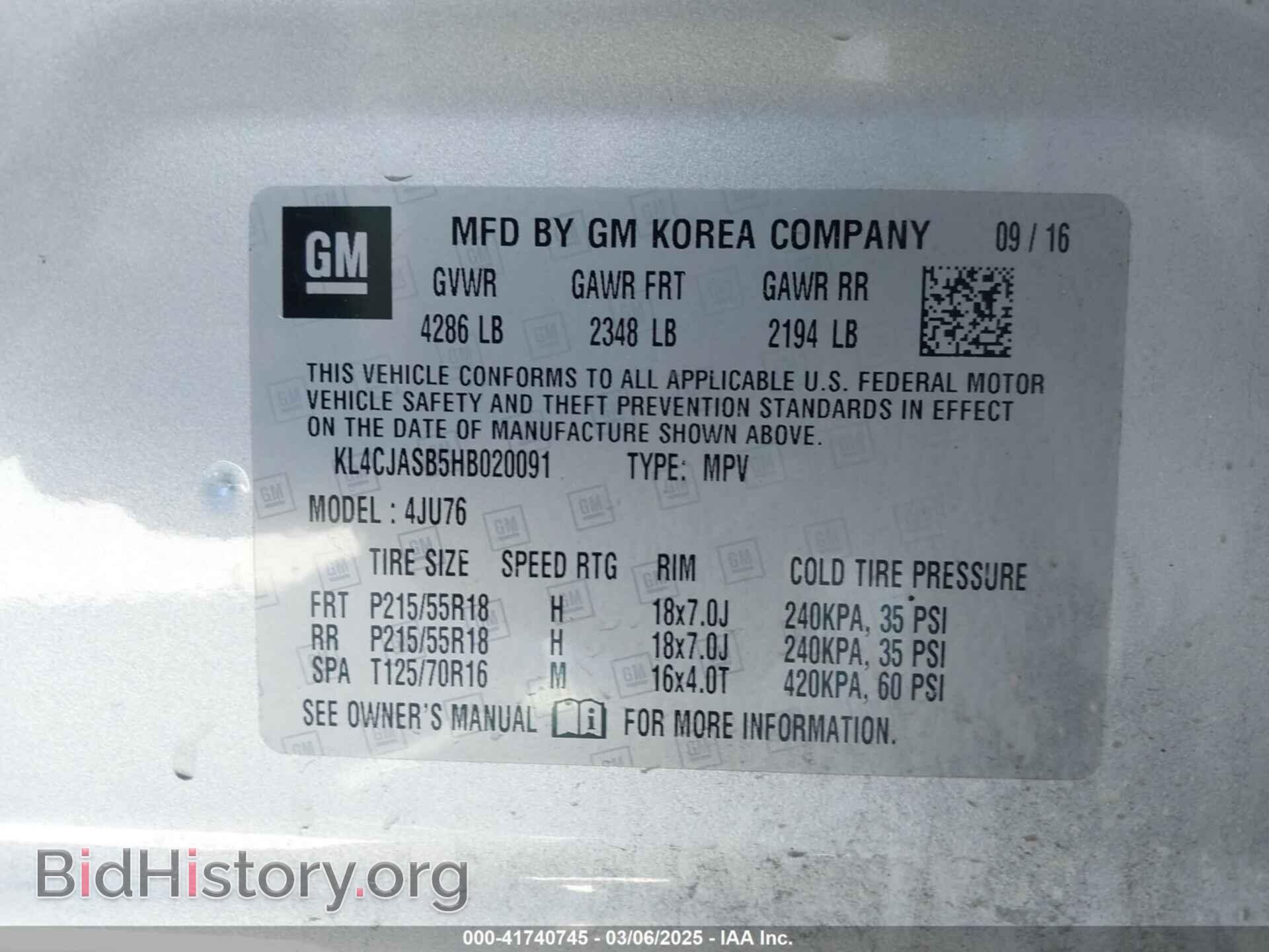 2017 BUICK ENCORE - VIN: KL4CJASB5HB020091 - Photo 9