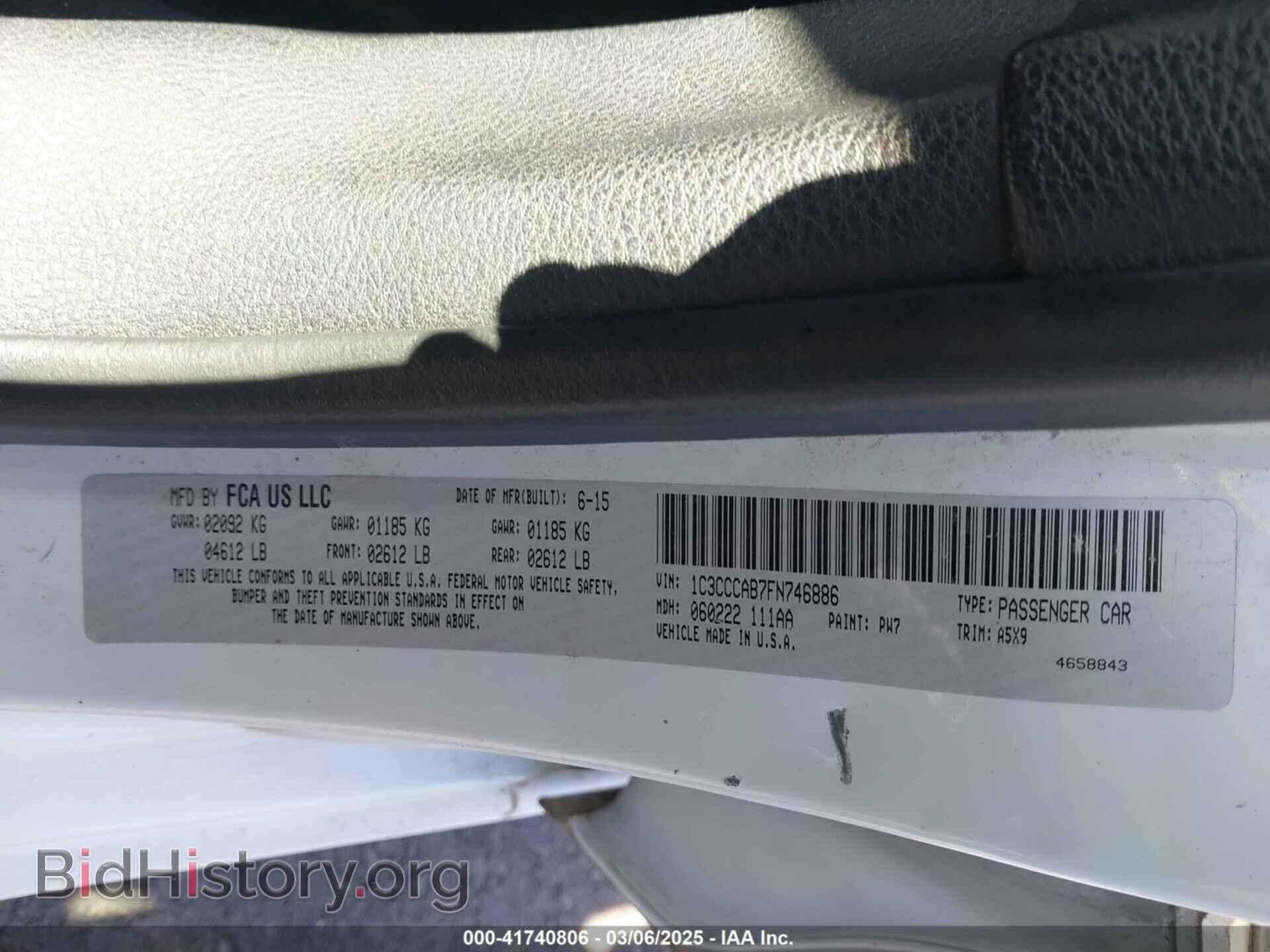 2015 CHRYSLER 200 - VIN: 1C3CCCAB7FN746886 - Фото 9