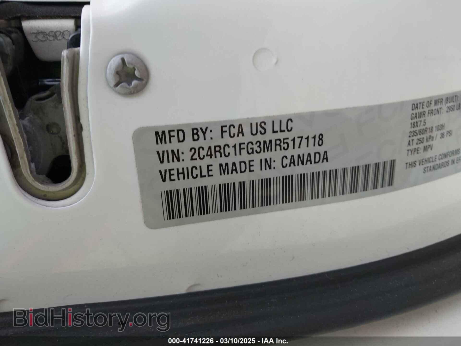 2021 CHRYSLER PACIFICA - VIN: 2C4RC1FG3MR517118 - Photo 9