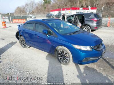 2015 Honda CIVIC EX, blue — VIN 19XFB2F87FE040749, IAAI