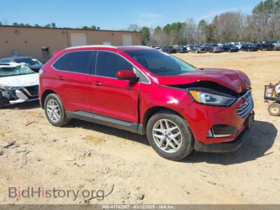 2022 Ford EDGE SEL, красный — VIN 2FMPK4J90NBA24975, IAAI