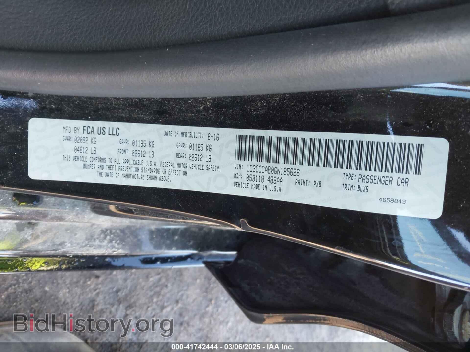 2016 CHRYSLER 200 - VIN: 1C3CCCAB0GN185626 - Фото 9
