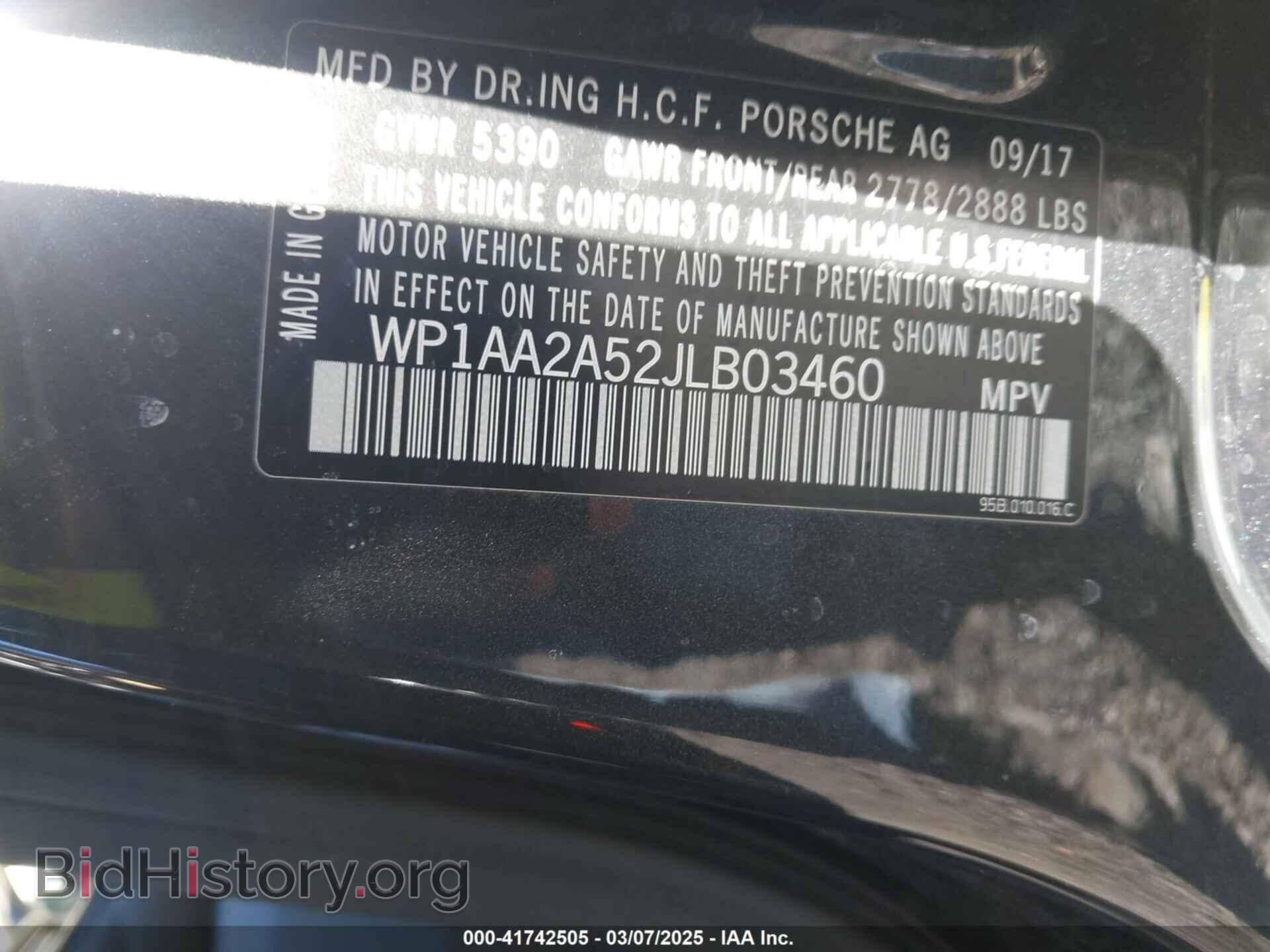 2018 PORSCHE MACAN - VIN: WP1AA2A52JLB03460 - Фото 9