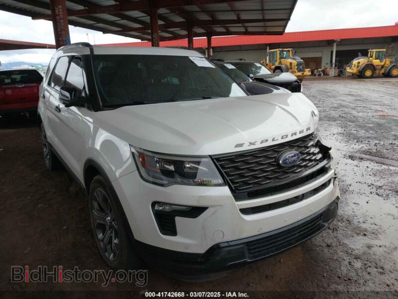 2018 Ford EXPLORER Sport (VIN 1FM5K8GT3JGB79783) — фото 1 из 16, IAAI, повреждение: передняя часть