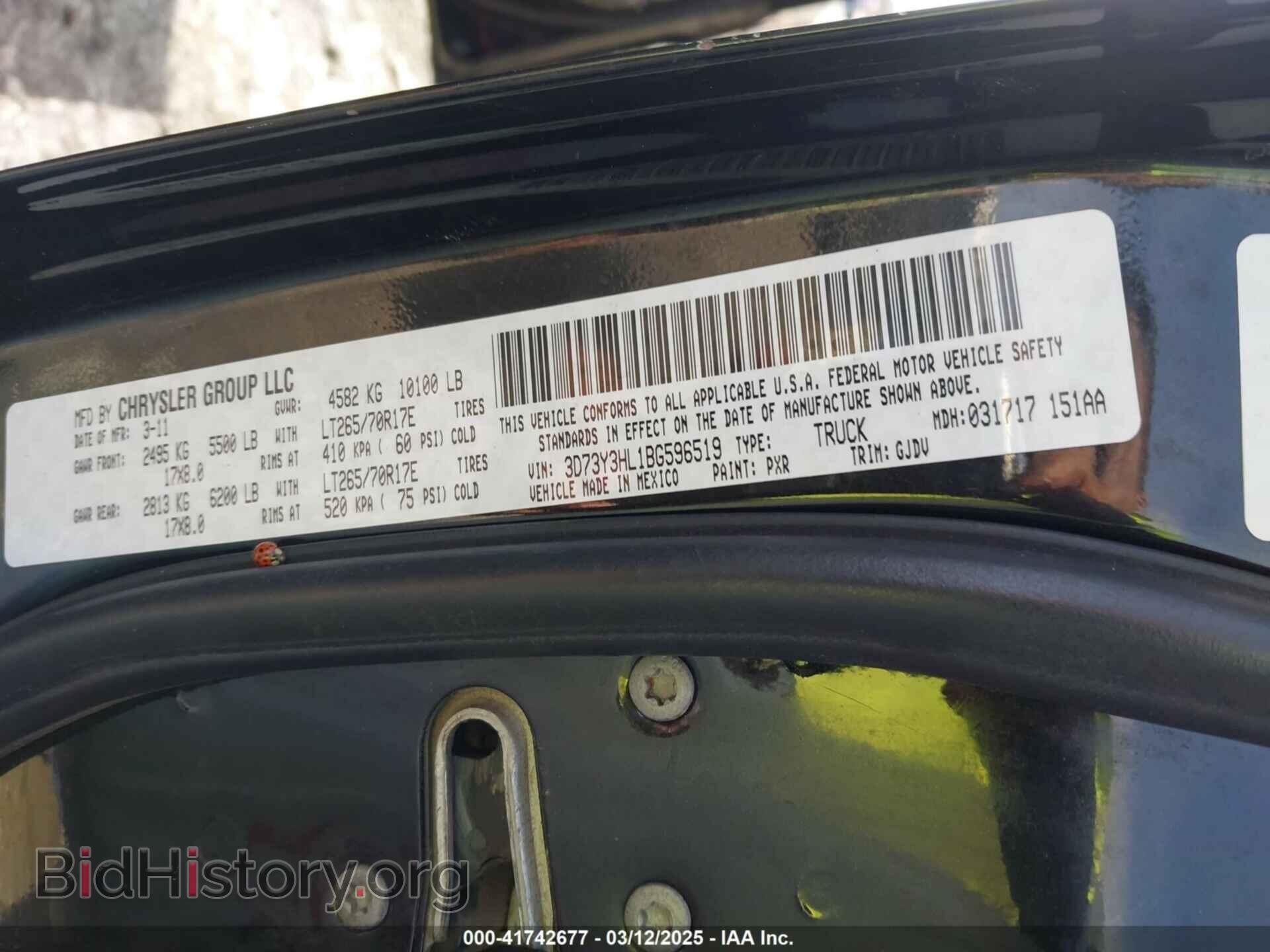 2011 RAM RAM 3500 - VIN: 3D73Y3HL1BG596519 - Photo 8