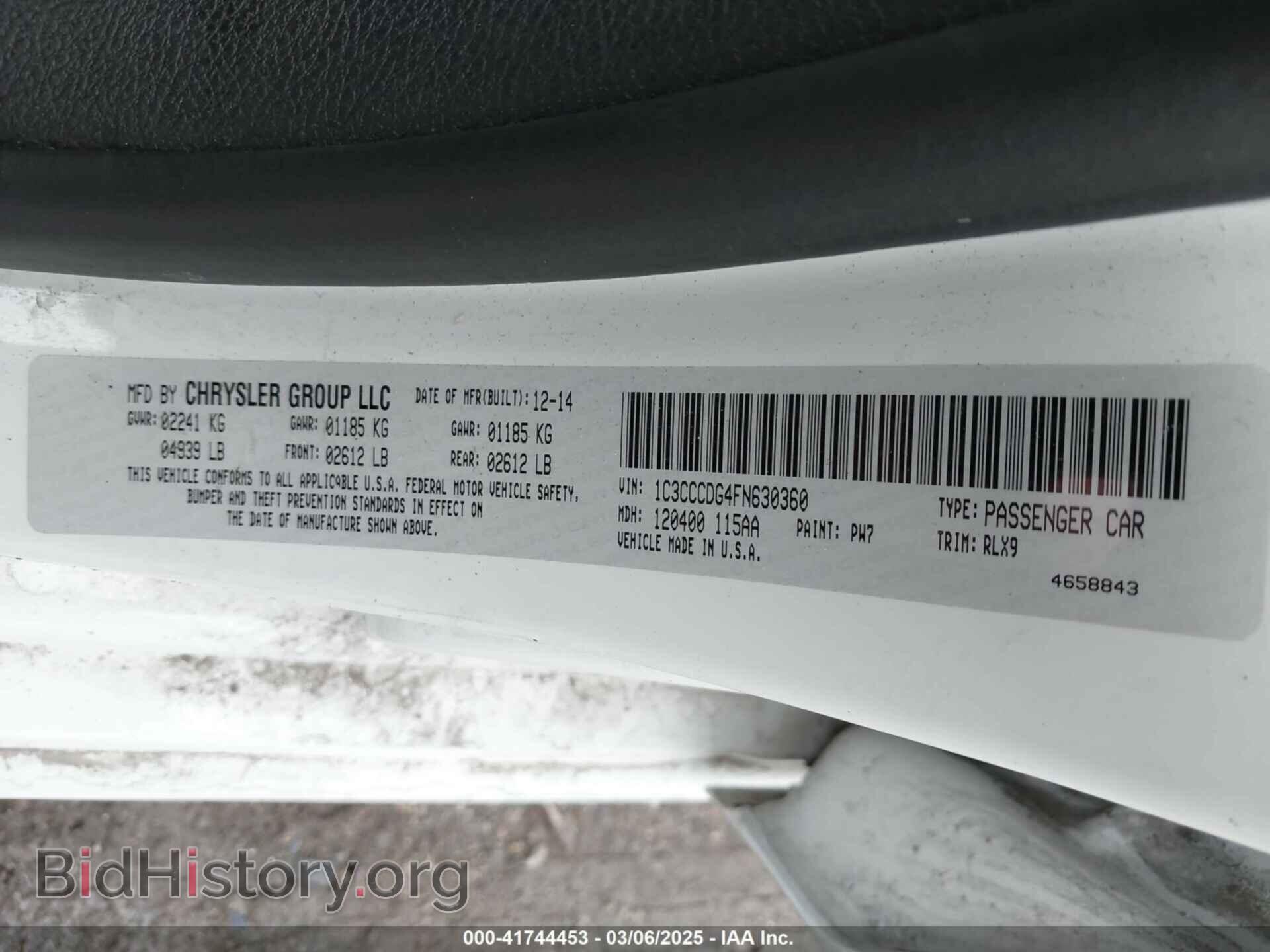 2015 CHRYSLER 200 - VIN: 1C3CCCDG4FN630360 - Photo 9