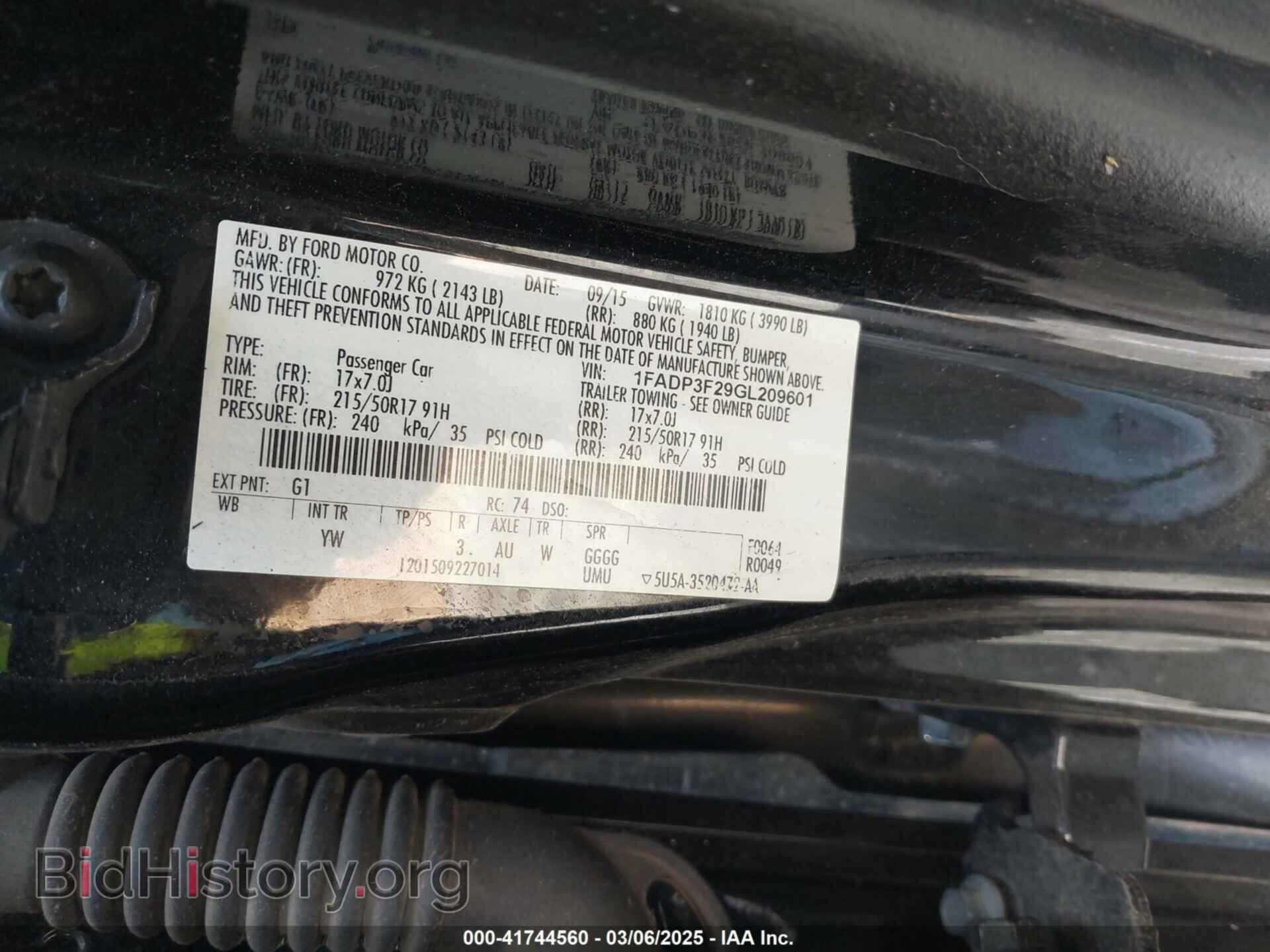 2016 FORD FOCUS - VIN: 1FADP3F29GL209601 - Фото 9
