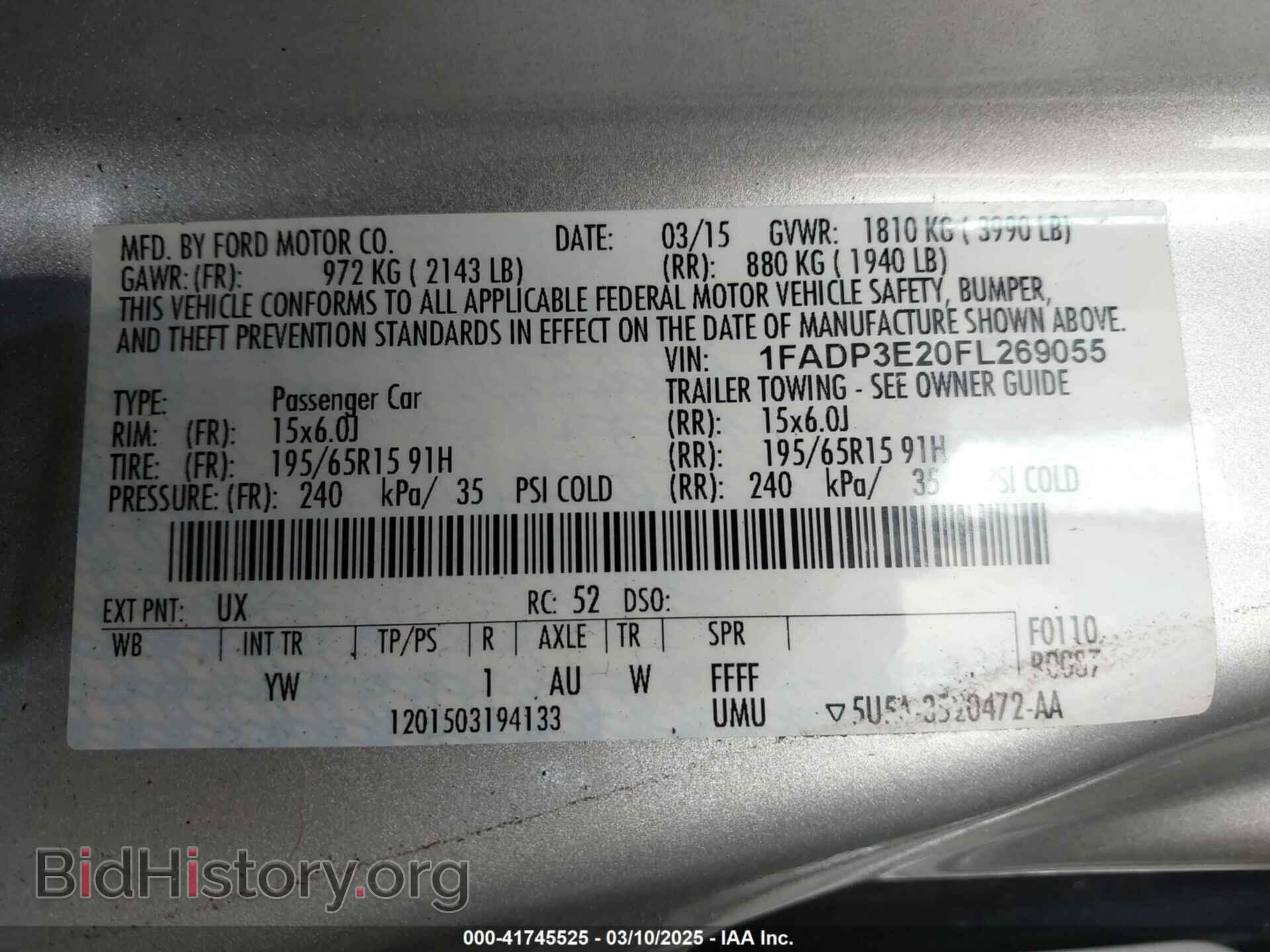 2015 FORD FOCUS - VIN: 1FADP3E20FL269055 - Photo 9