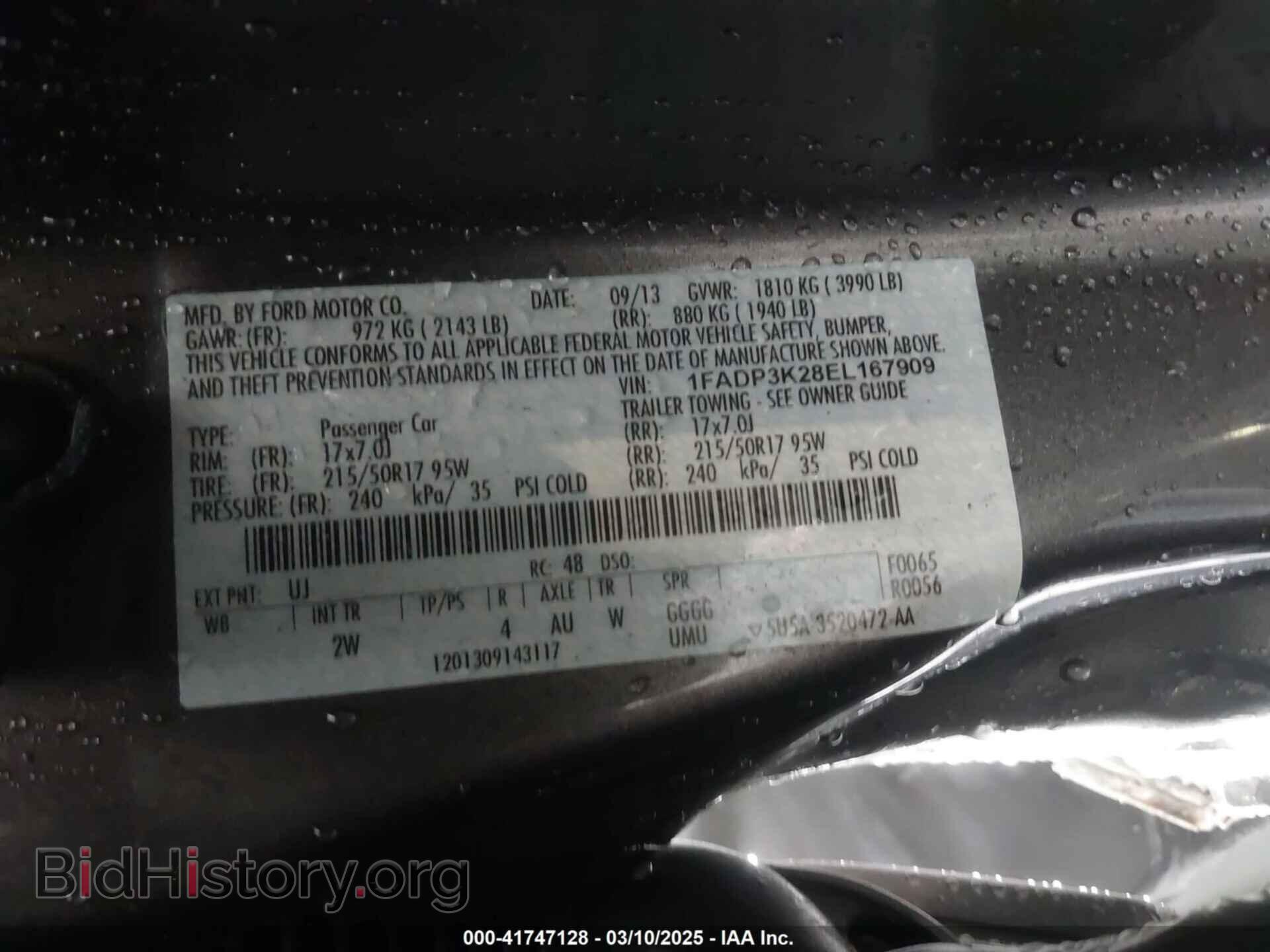 2014 FORD FOCUS - VIN: 1FADP3K28EL167909 - Photo 9