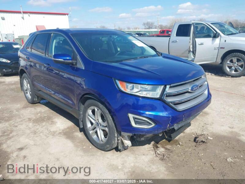 2015 Ford EDGE Titanium (VIN 2FMTK4K90FBB03500) — фото 1 из 17, IAAI, повреждение: передняя часть