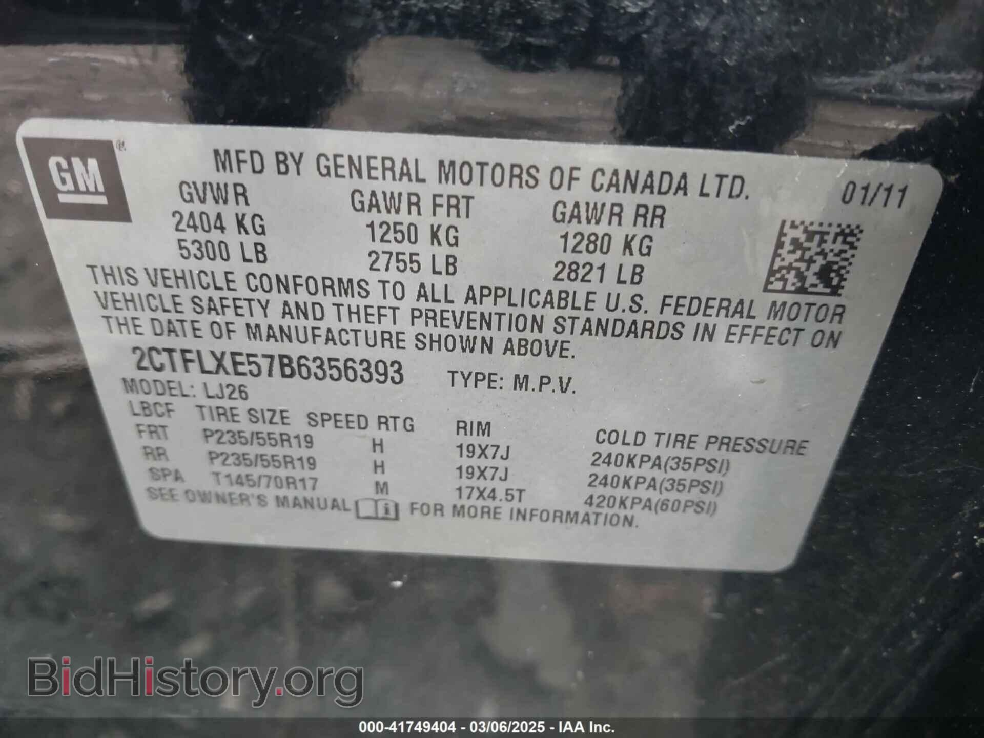 2011 GMC TERRAIN - VIN: 2CTFLXE57B6356393 - Photo 9