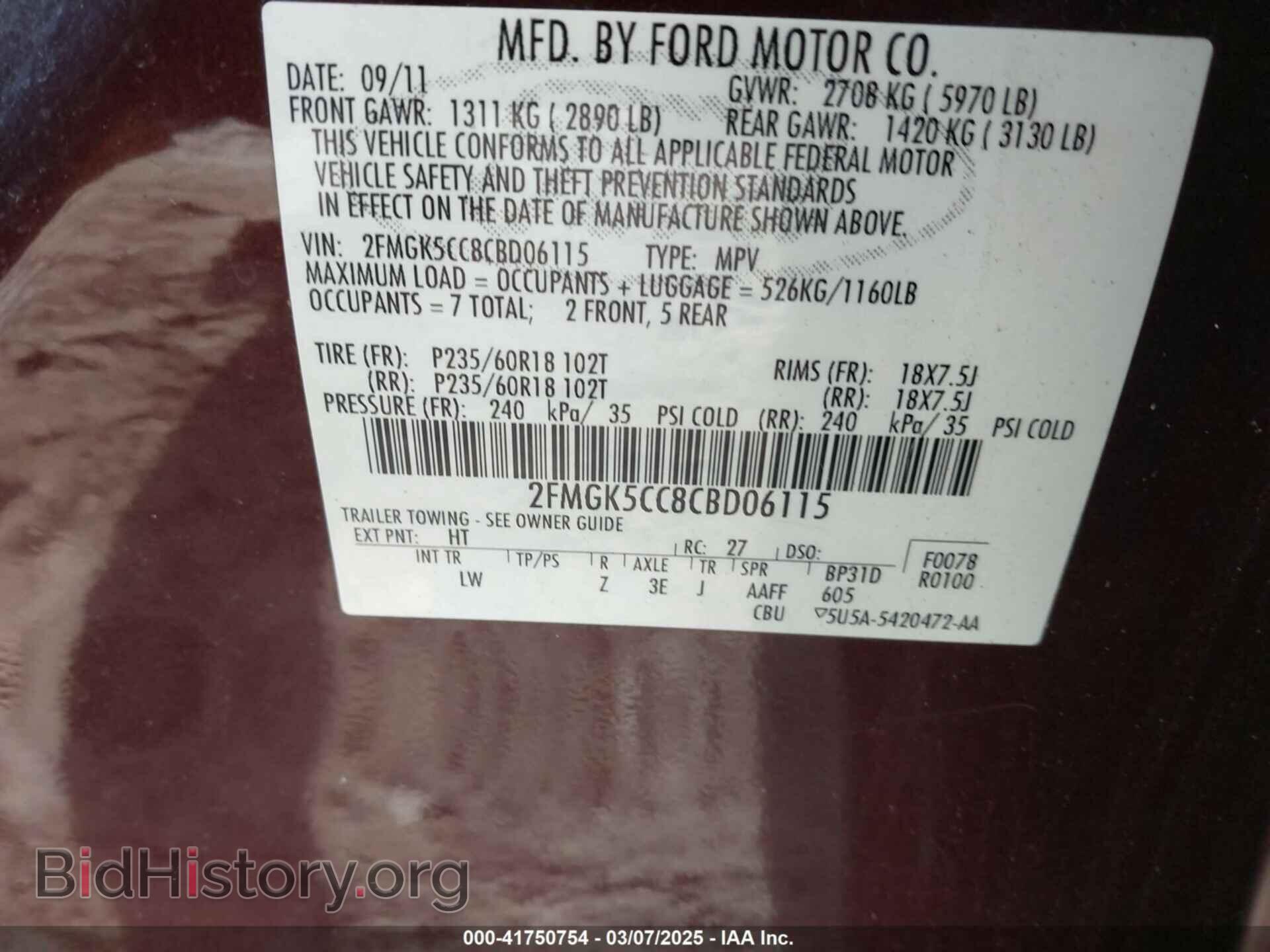 2012 FORD FLEX - VIN: 2FMGK5CC8CBD06115 - Photo 9