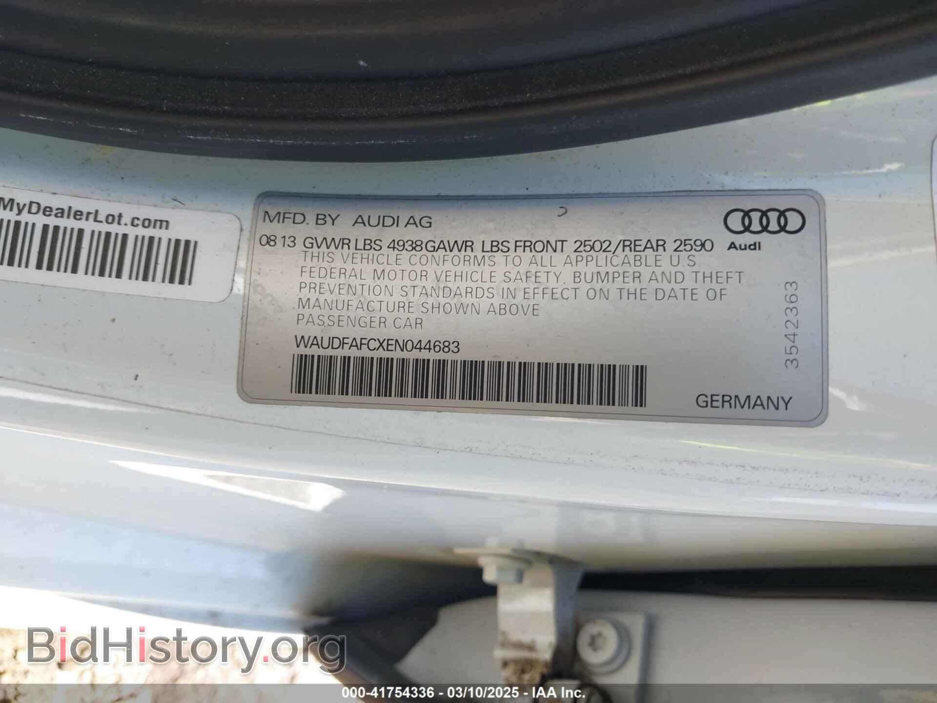 2014 AUDI A6 - VIN: WAUDFAFCXEN044683 - Фото 9