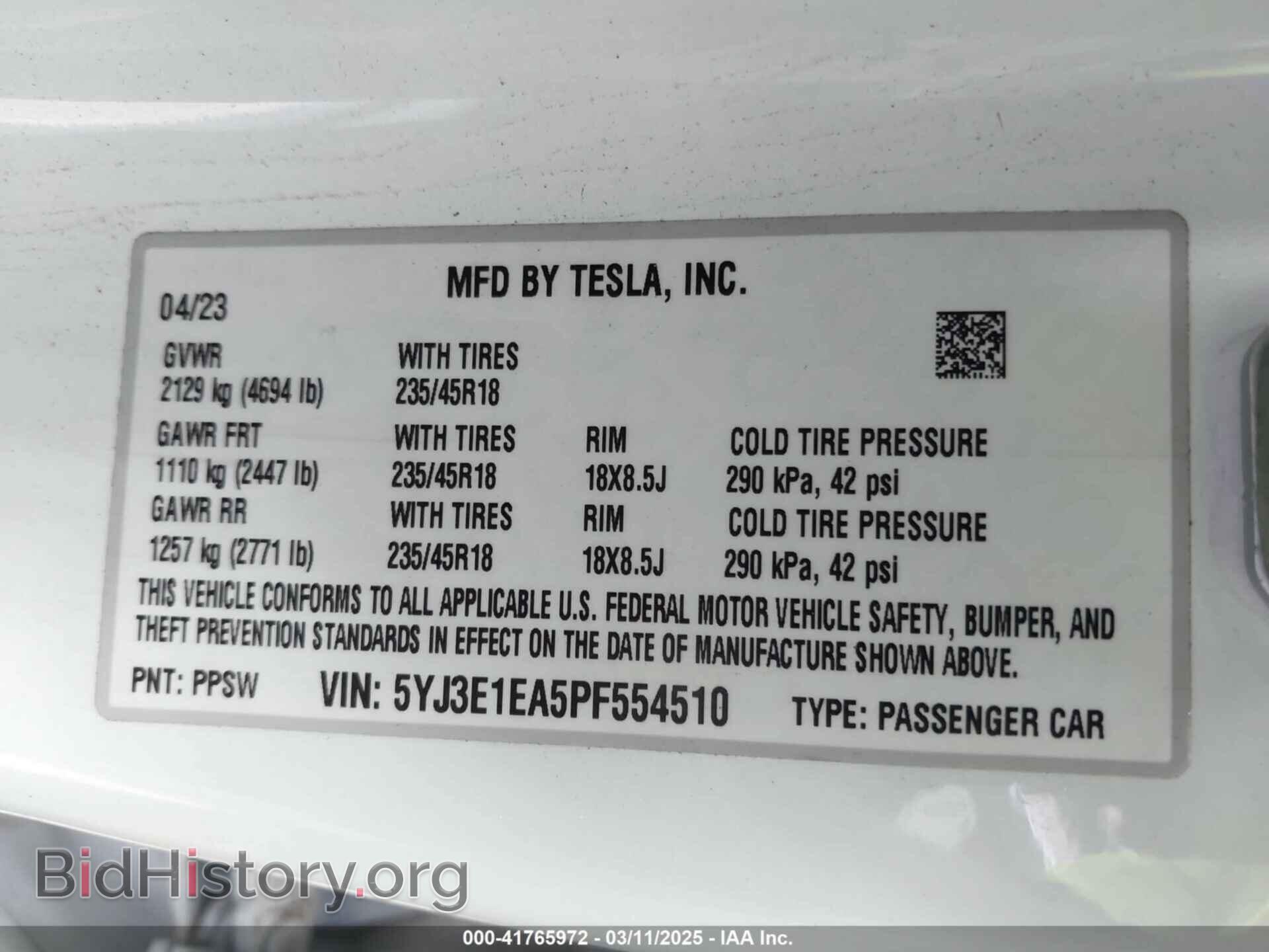 2023 TESLA MODEL 3 - VIN: 5YJ3E1EA5PF554510 - Фото 9