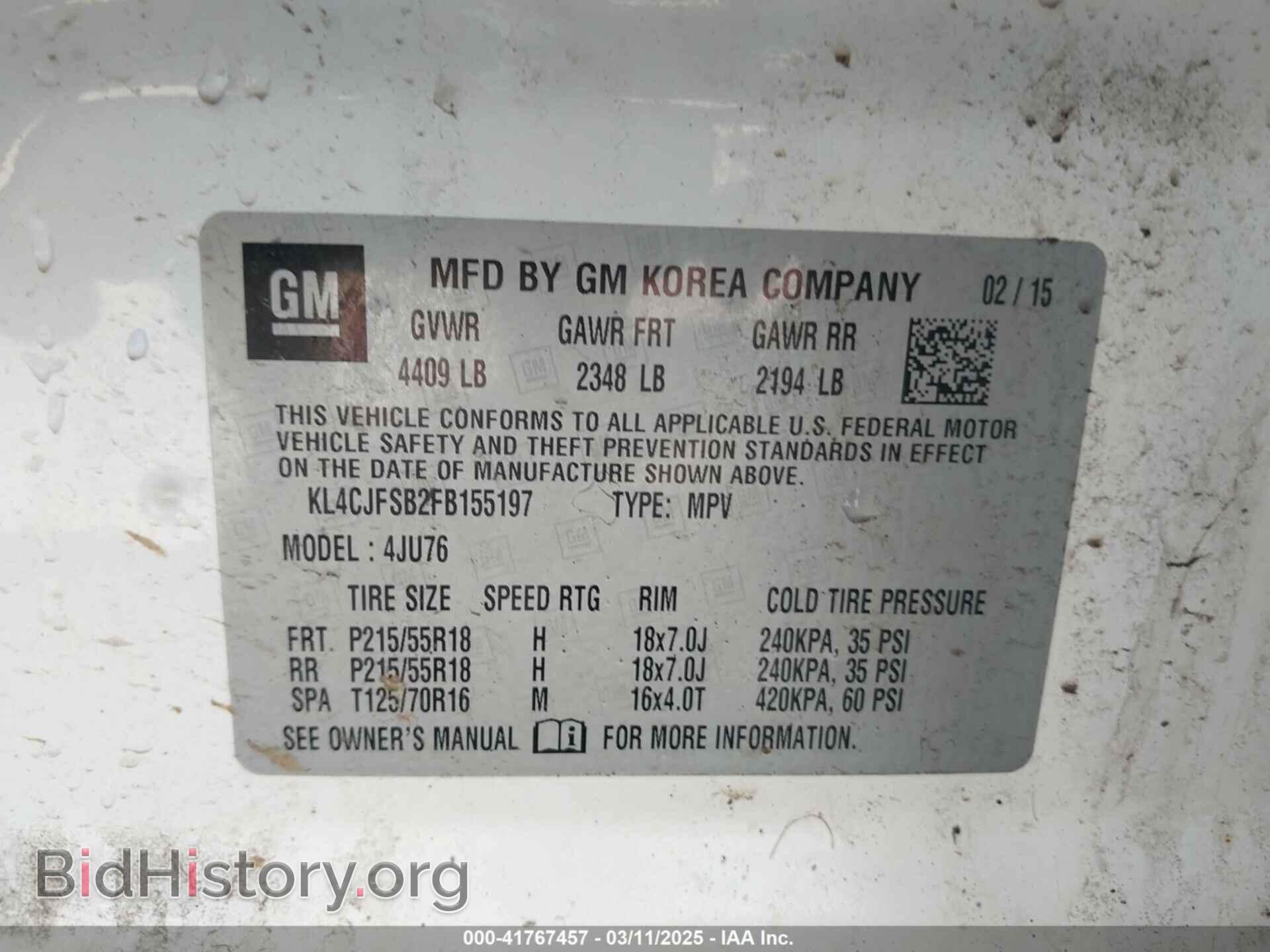 2015 BUICK ENCORE - VIN: KL4CJFSB2FB155197 - Photo 9