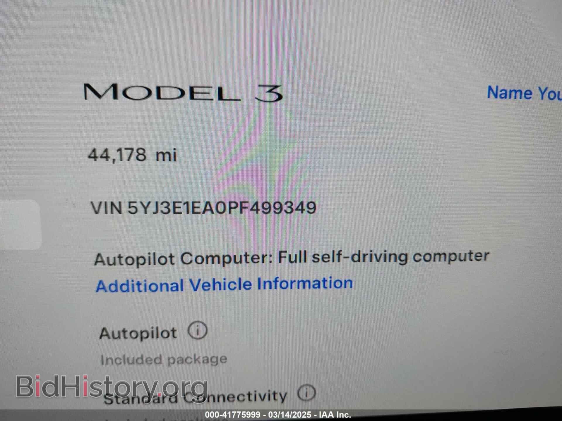 2023 TESLA MODEL 3 - VIN: 5YJ3E1EA0PF499349 - Фото 7