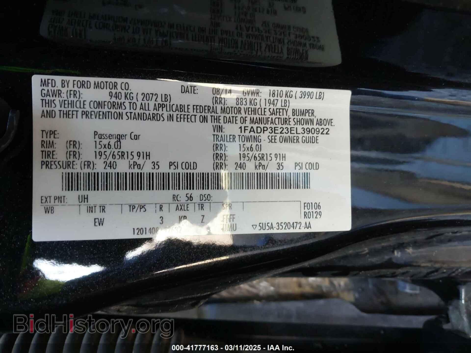 2014 FORD FOCUS - VIN: 1FADP3E23EL390922 - Photo 9